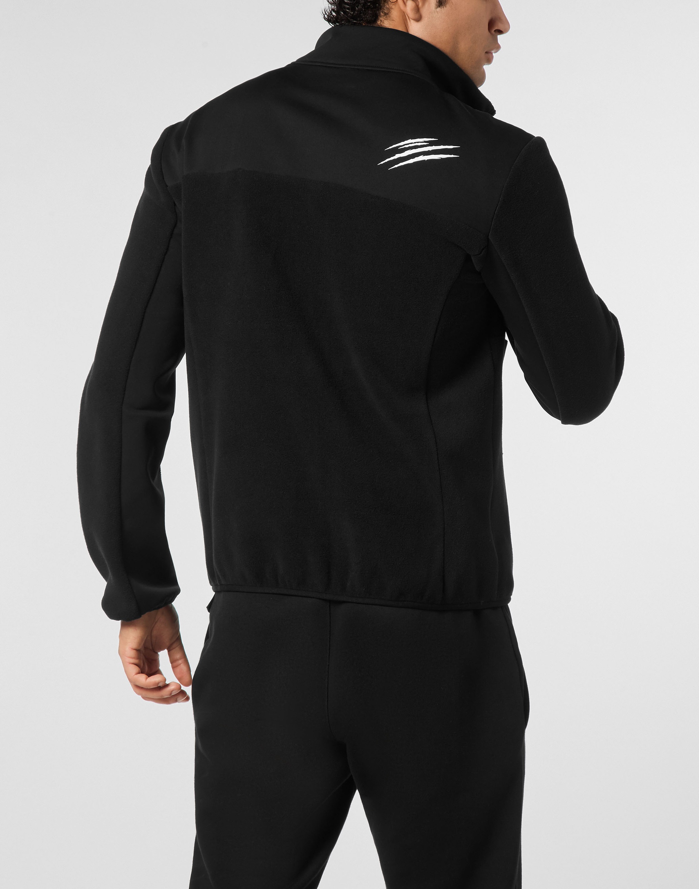 Yoga-Sweatjacke PLEIN SPORT "Sweatjacke", Jungen, Gr. XXL, schwarz (02, schwarz), Obermaterial: 100% Polyester, Sweatjacken 3