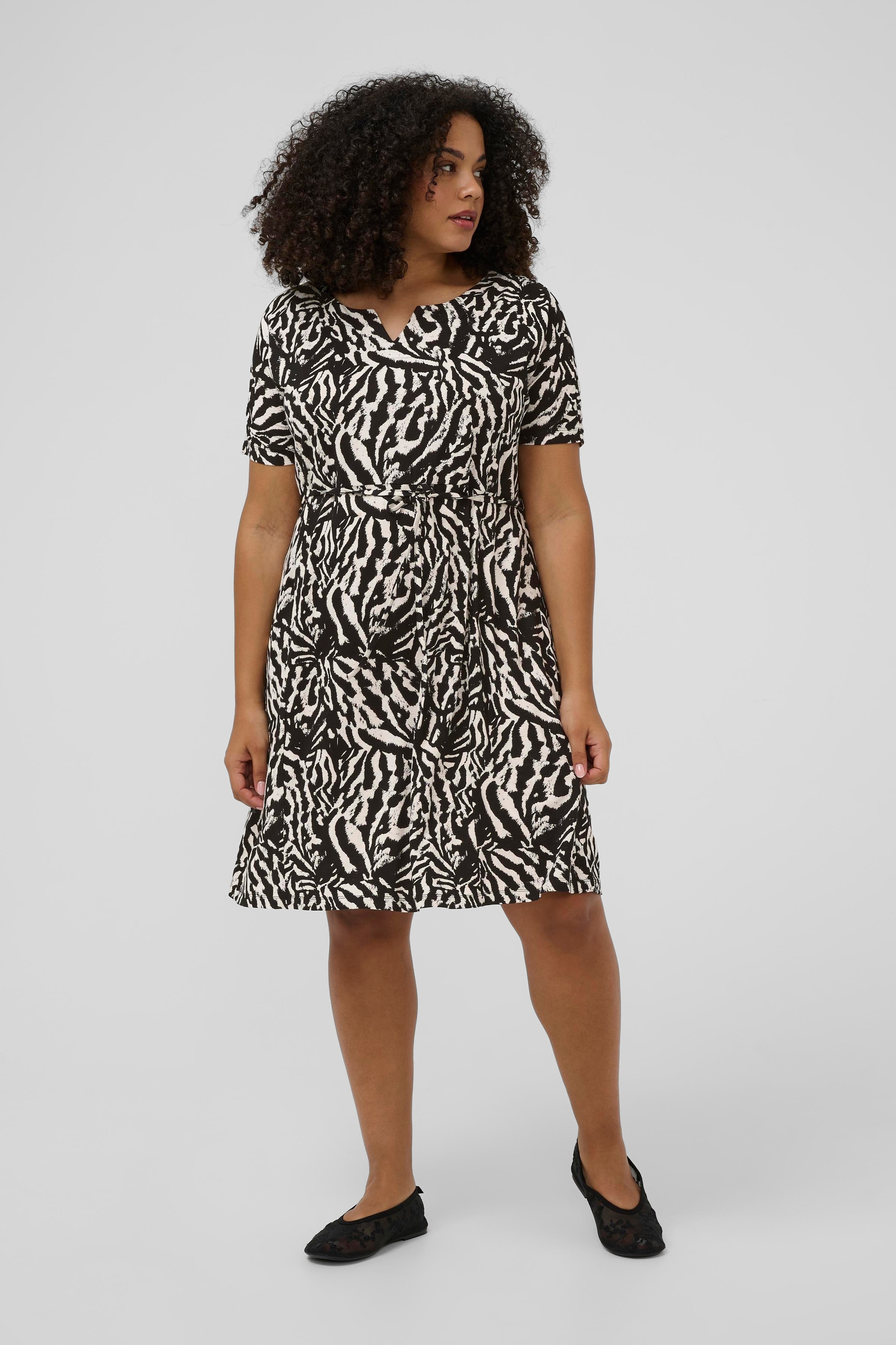 KAFFE Curve Midikleid »Damen Kleid KCmella«