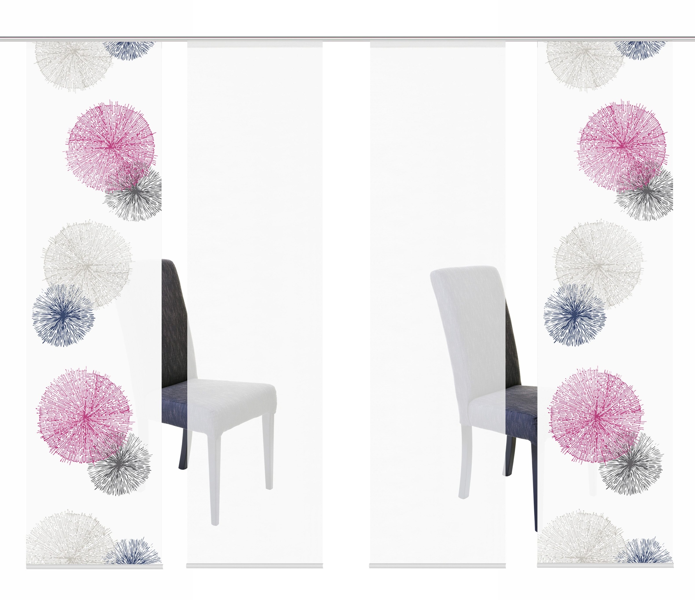 HOME WOHNIDEEN Schiebegardine "SCOPPIO" Klettband 4 Stk. tlg. HxB: 245x60, günstig online kaufen