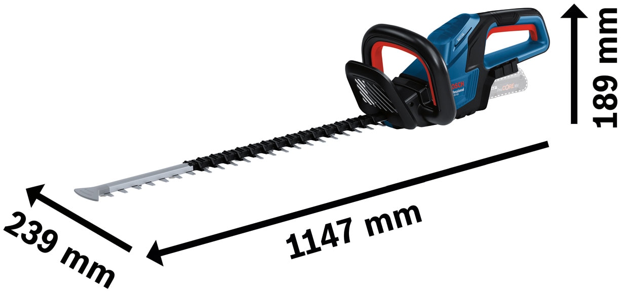 Bosch Professional Akku-Heckenschere »»GHE 18V-60 Professional««, ohne Akku, ohne Ladegerät
