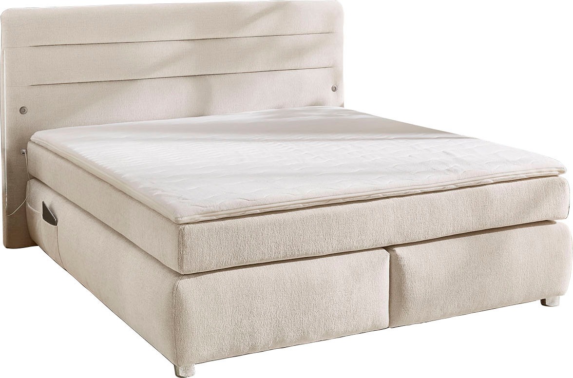 Jockenhöfer Gruppe Boxspringbett "Livia", inklusive LED-Beleuchtung, 4x USB günstig online kaufen