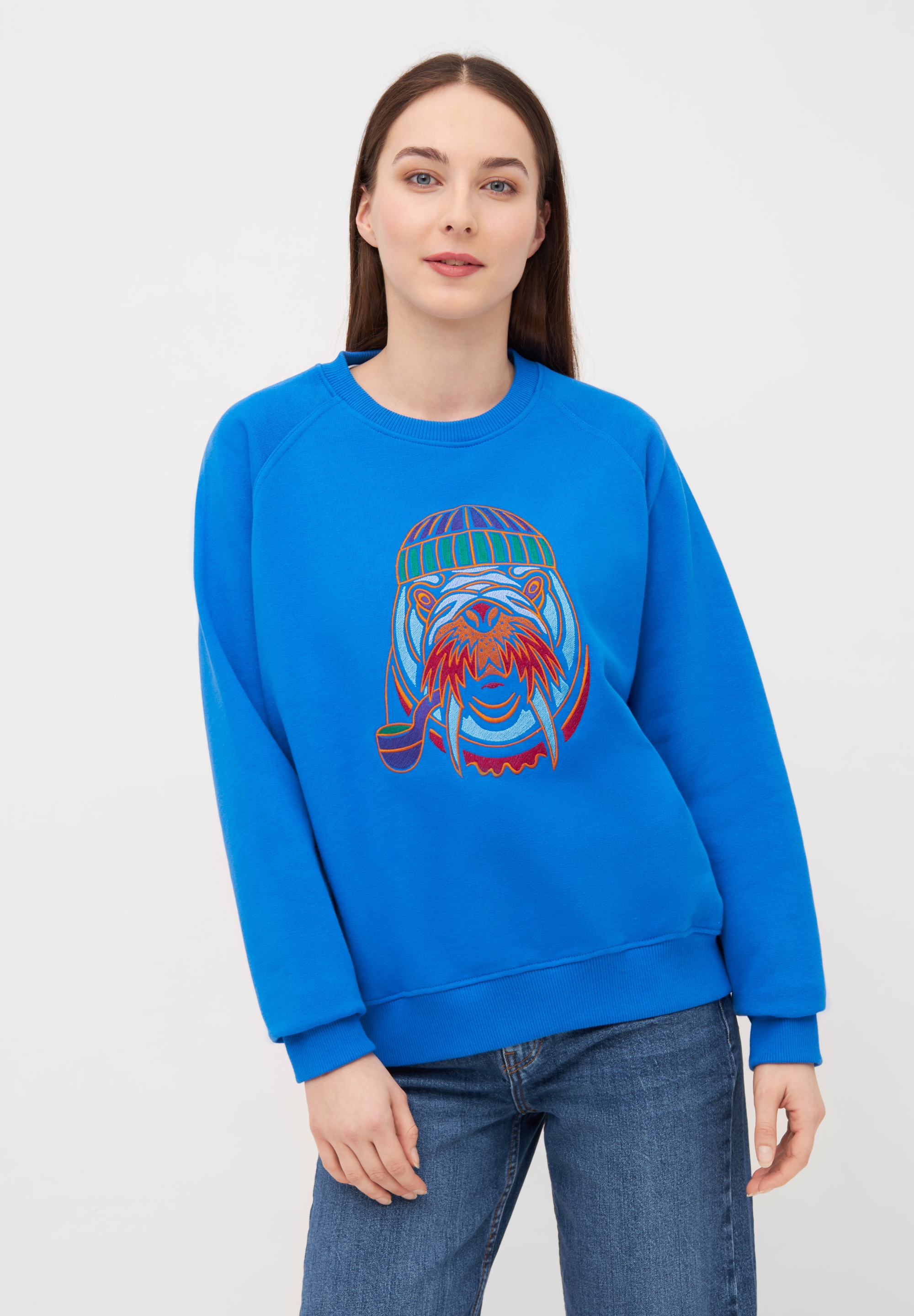 Derbe Sweatshirt »Walross«, Hochwertiger Stick, elastische Bündchen, Rundhals