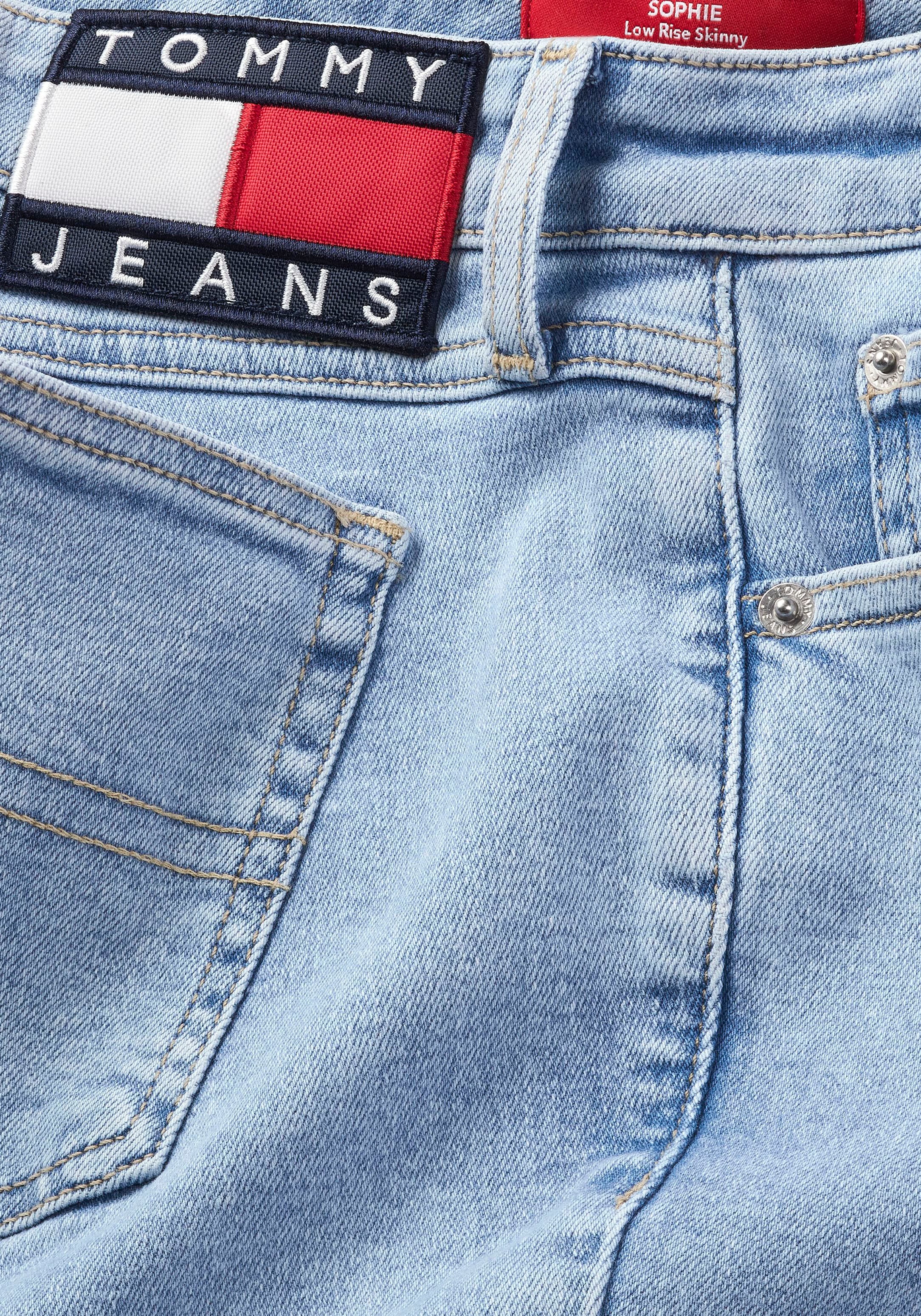 | mit Tommy Skinny-fit-Jeans, Labelapplikationen BAUR Jeans dezenten bestellen
