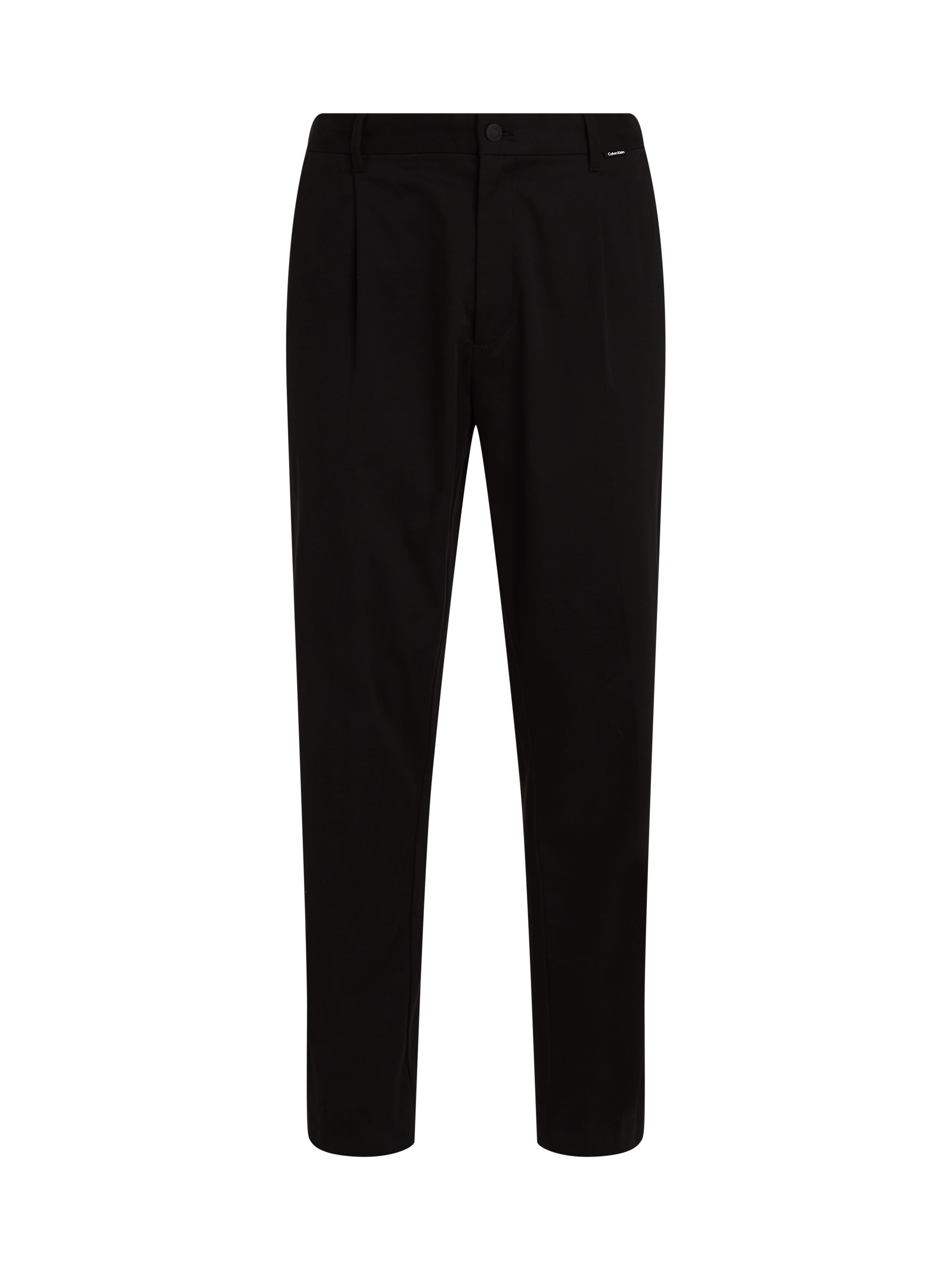 Calvin Klein Bügelfaltenhose »MODERN TWILL TAPERED PLEAT PANTS«, mit Logoprägung