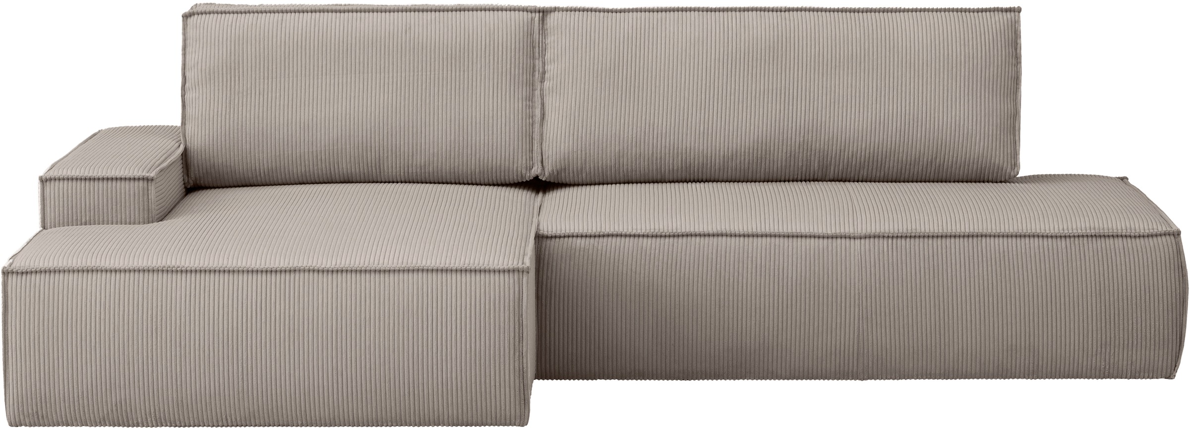 Home affaire Ecksofa "SHERWOOD, Schlafsofa in L-Form offen (275cm), Cord, L günstig online kaufen