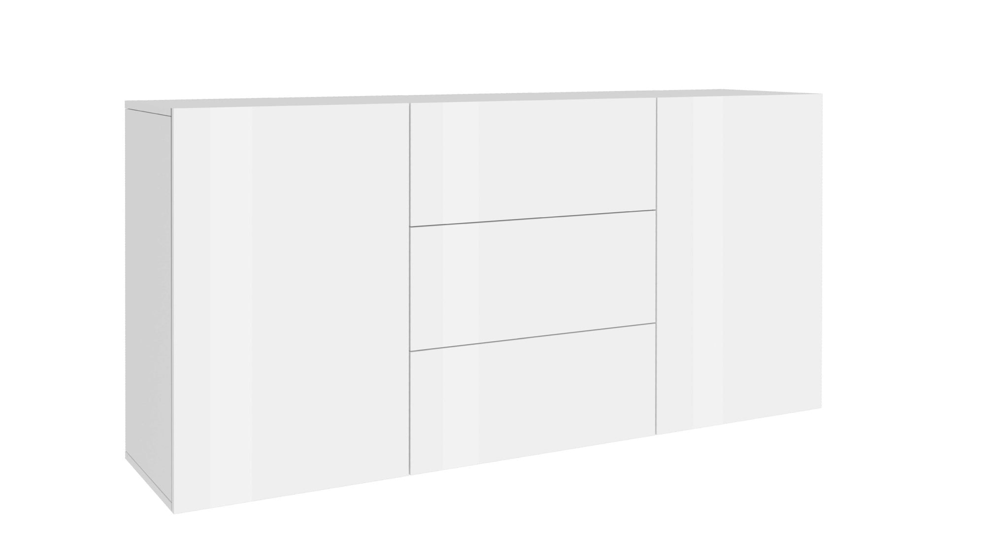 INOSIGN Sideboard »Egypt, Kommode, Schrank, Kredenz, grifflos«, 2 Türen, 3 Schubkästen, kompl. Hochglanz lackiert Breite 160