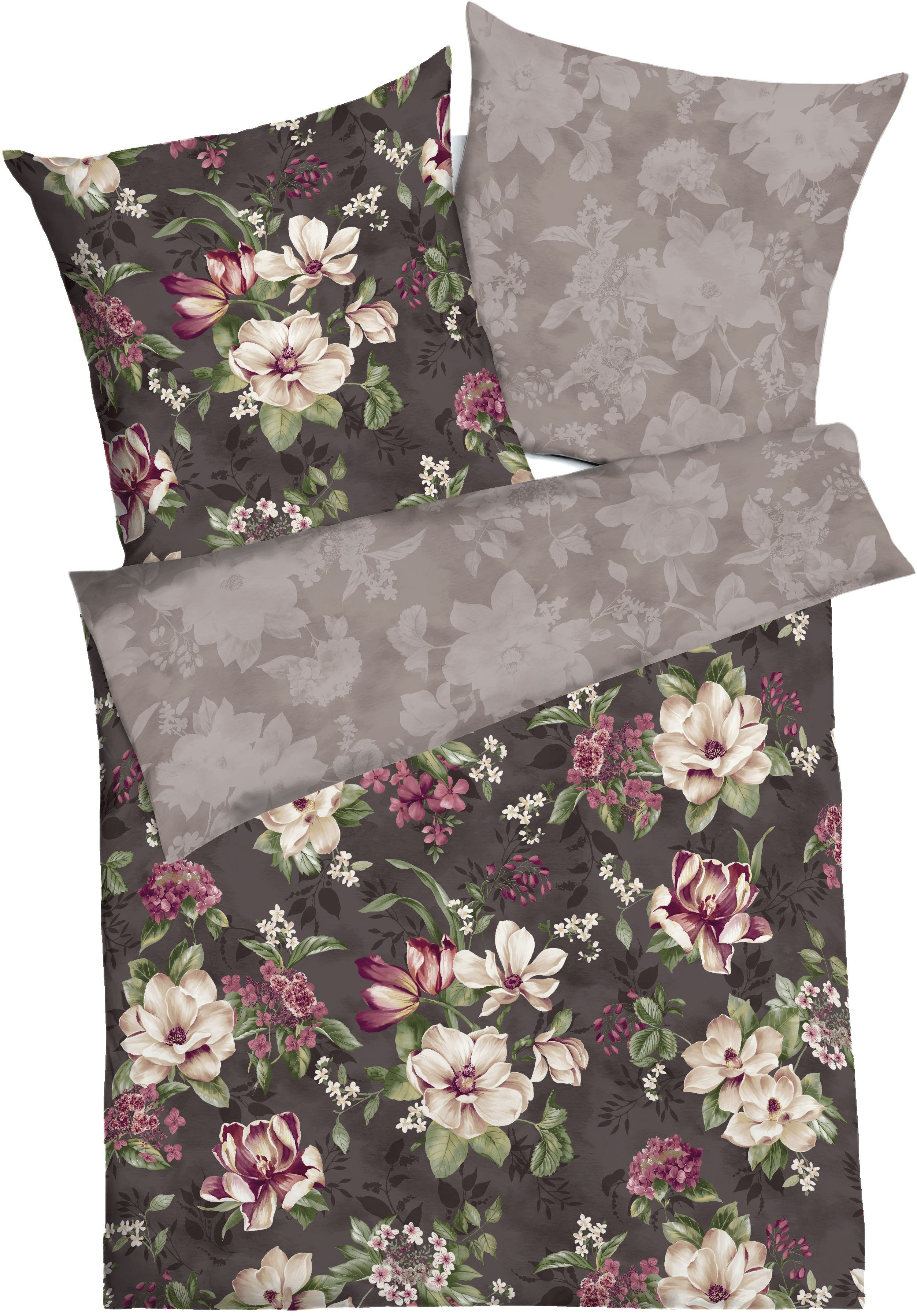 Kaeppel Wendebettwäsche "Magnolia" 2 Stk. Mit Blumenmuster