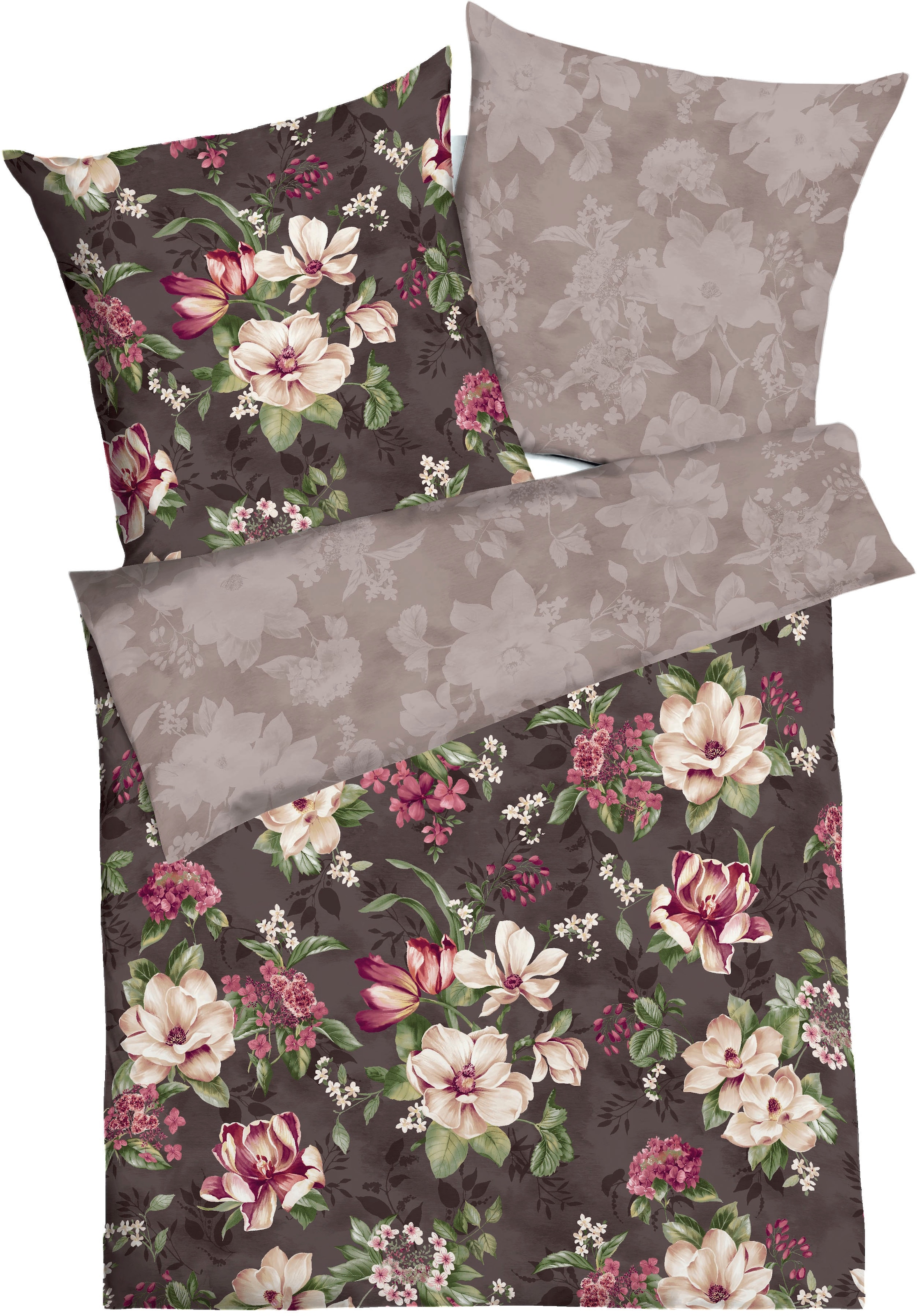Kaeppel Wendebettwäsche "Magnolia" 2 Stk. tlg. Mit Blumenmuster günstig online kaufen