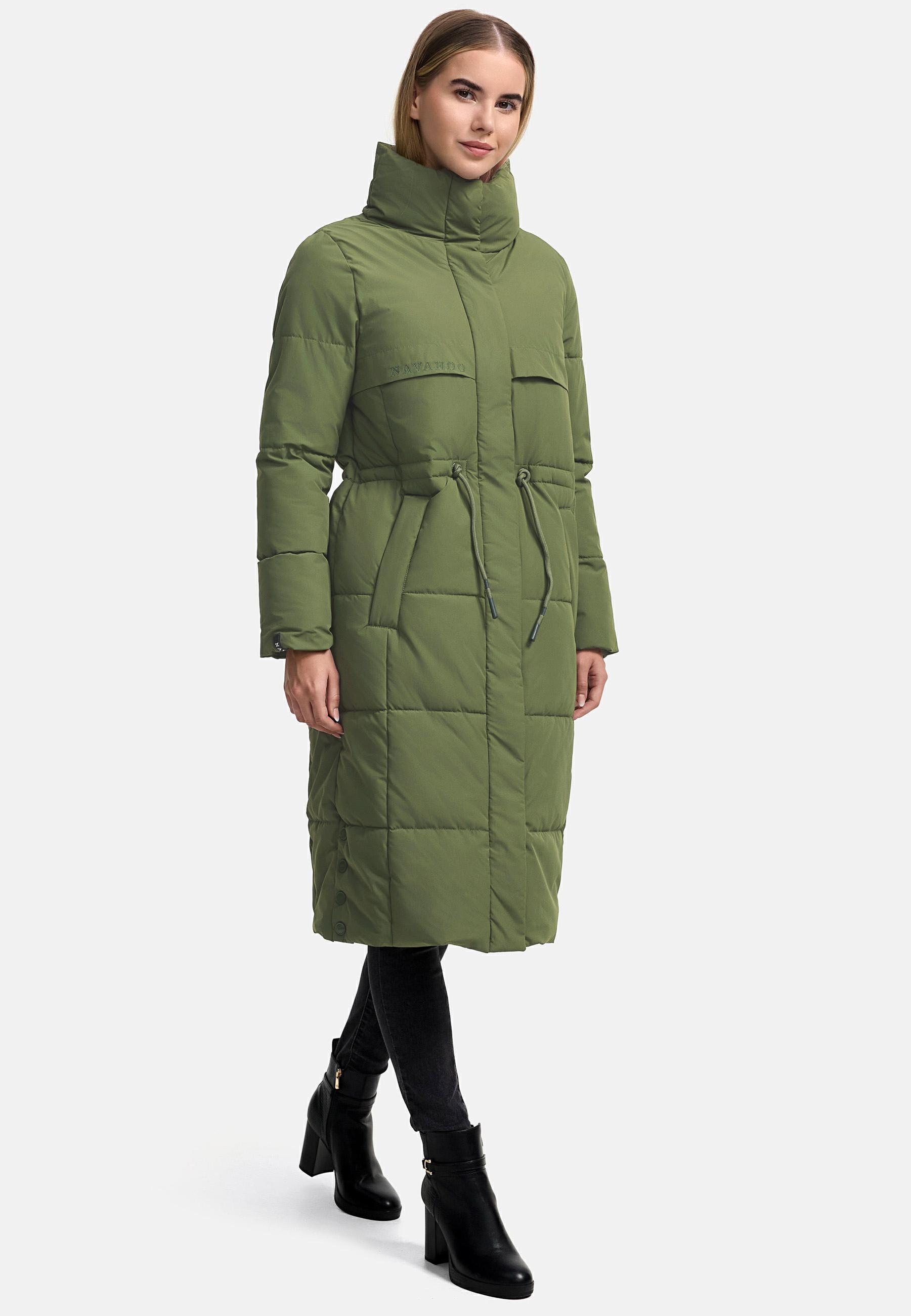 Navahoo Wintermantel »Der Wahnsinn 14«, Damen Steppmantel aus recyceltem Polyester