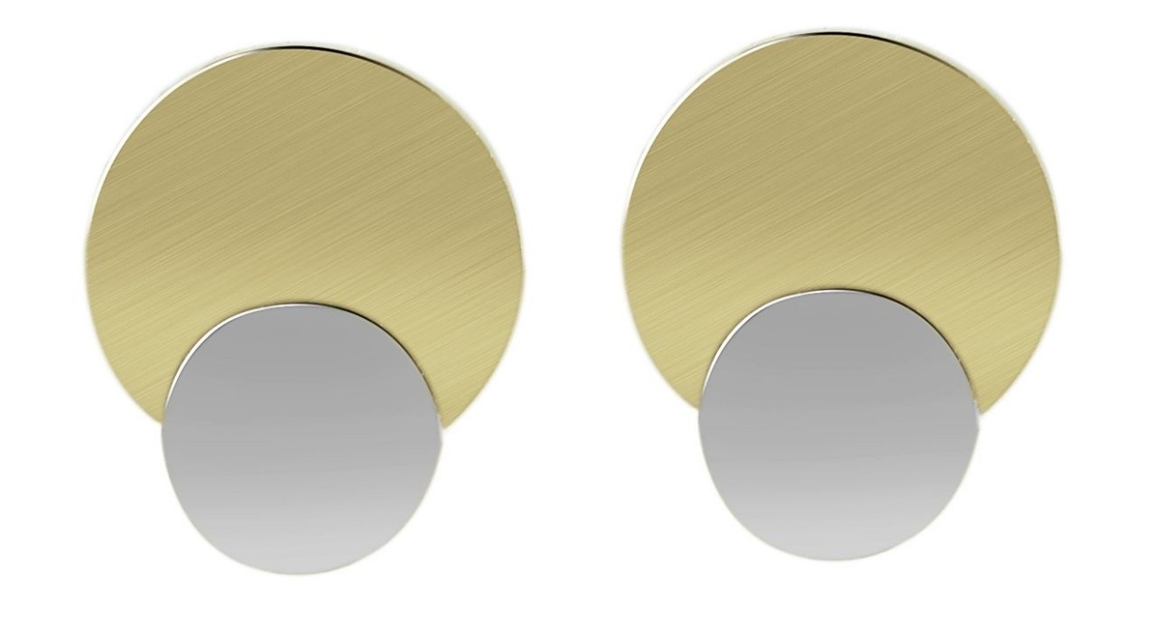 Paar Ohrhänger ADELIA´S "Damen Ohrstecker aus poliertem Edelstahl", gold, Ohrringe, Damen, Damen, Edelstahl 10