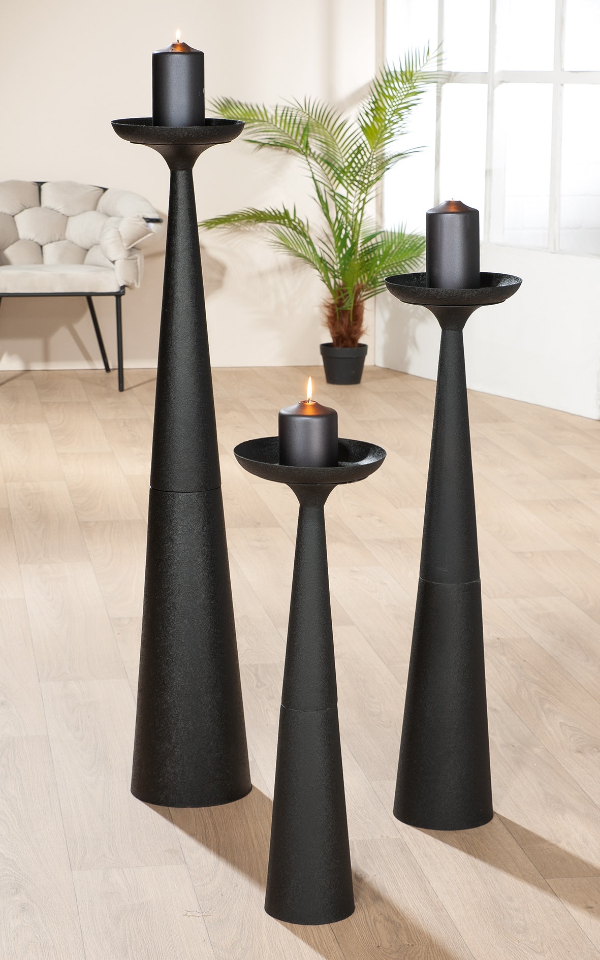 Casablanca by Gilde Standkerzenhalter "Kerzenleuchter Säule Rotonda", (1 St günstig online kaufen