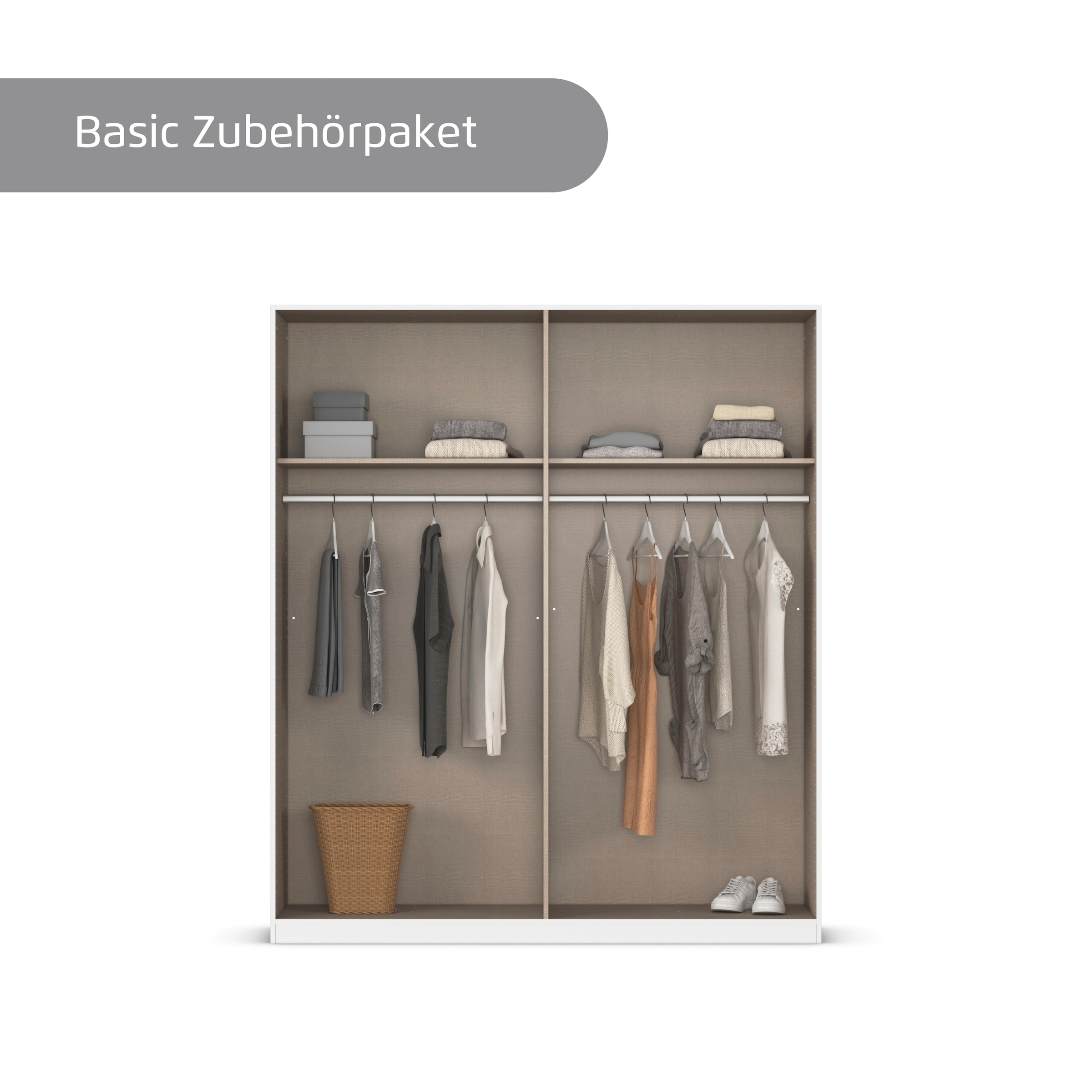 rauch Kleiderschrank »Marlene«, (in 3 verschiedenen Ausstattungen BASIC/CLASSIC/PREMIUM), in 3 Breiten 91/136/181 cm im Landhaus-Stil MADE IN GERMANY