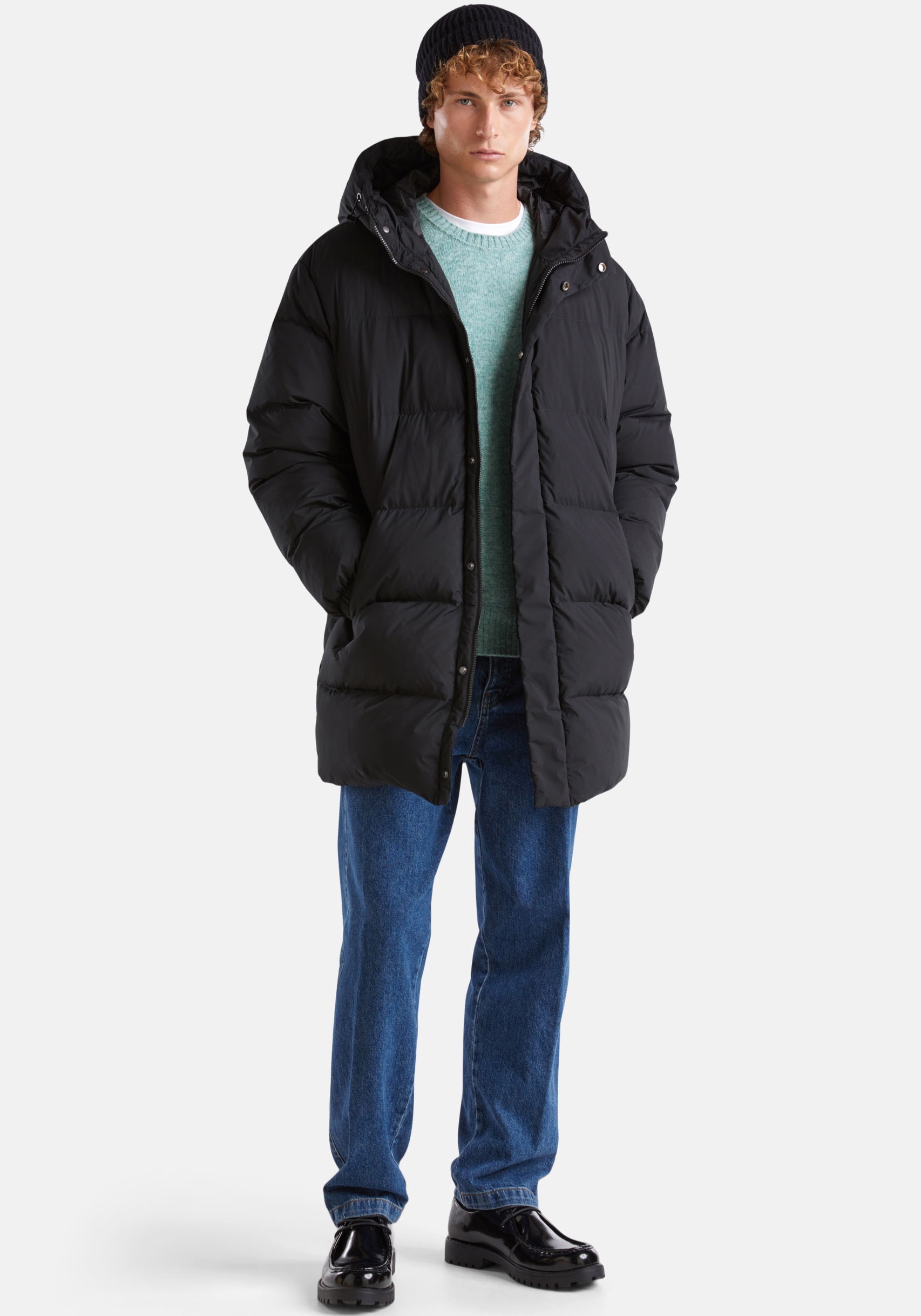 United Colors of Benetton Steppjacke, mit Kapuze, mit verstellbarer Kapuze