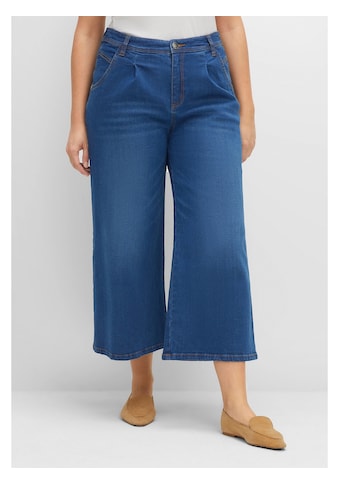 Sheego Stretch-Jeans »Jeans-Culotte«, als Culotte mit Bundfalten kaufen