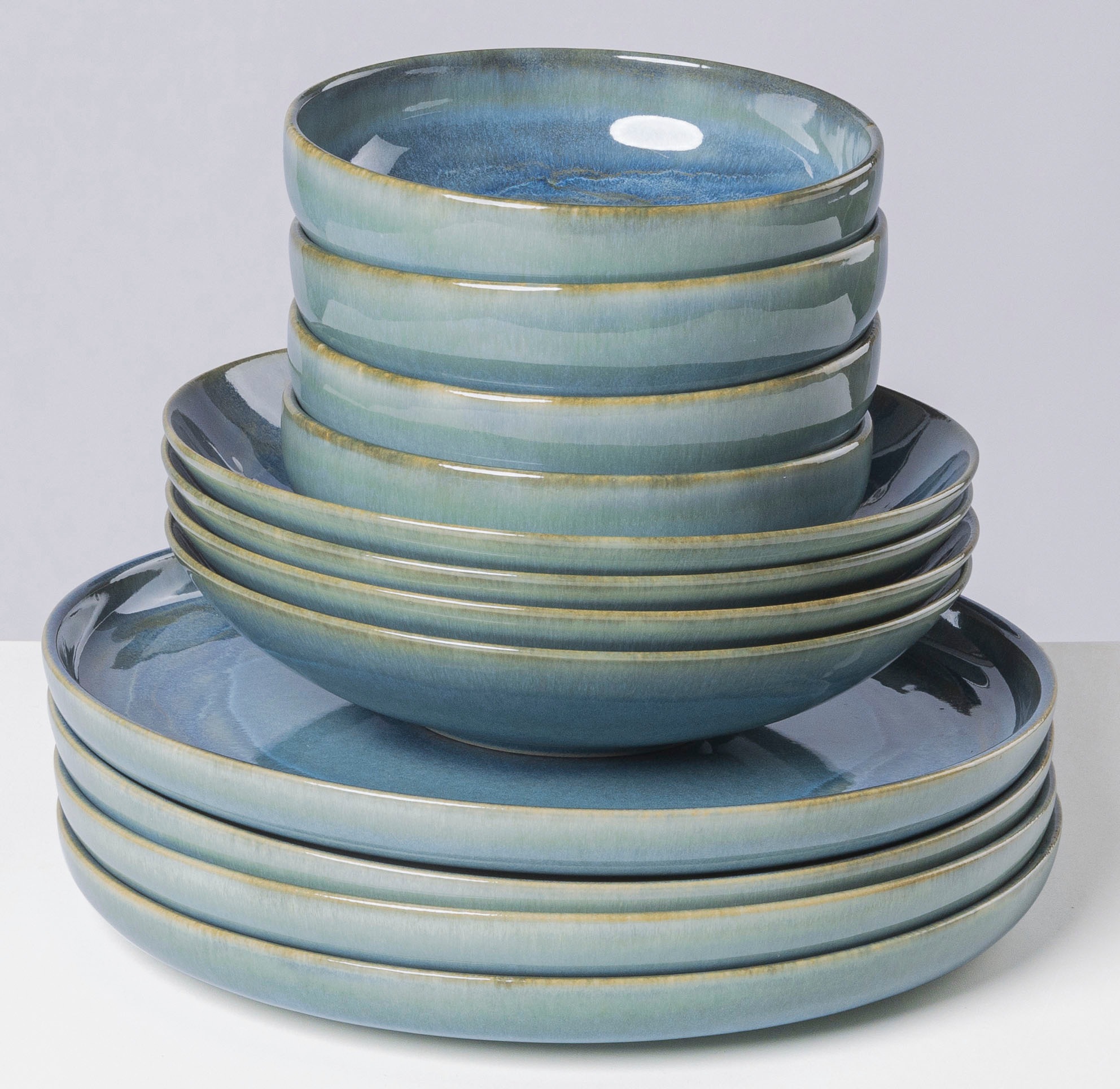 gipfelstück Tafelservice "Teller Set, Geschirr-Set, Service Tiefer See" Sca günstig online kaufen