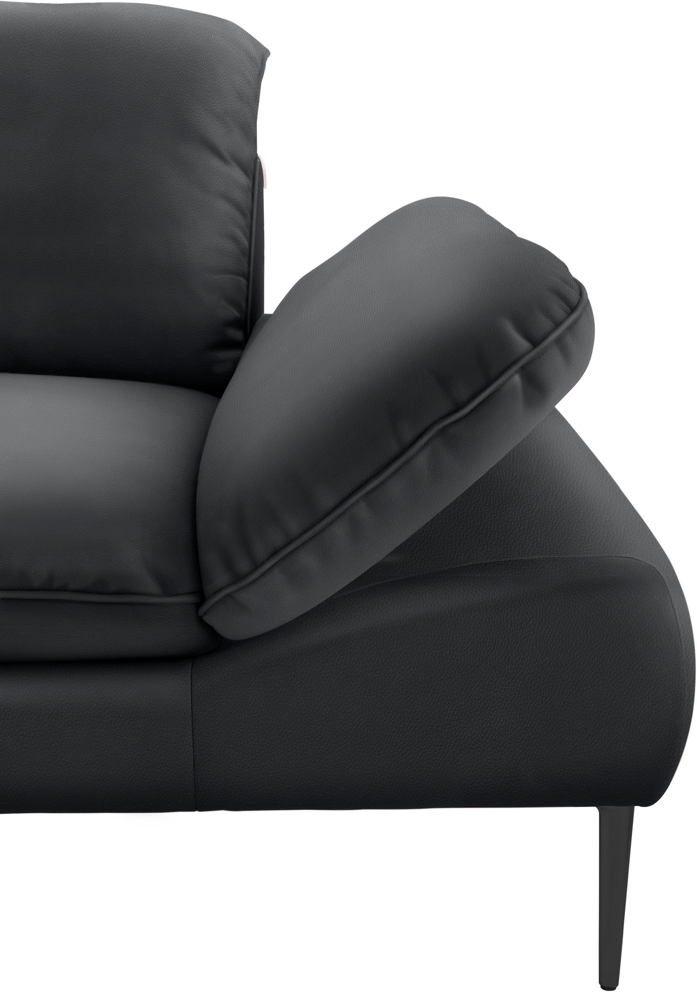 W.SCHILLIG Ecksofa »enjoy&MORE, Designsofa, elegant und bequem, L-Form«, Sitztiefenverstellung, Füße schwarz pulverbeschichtet, Breite 310 cm