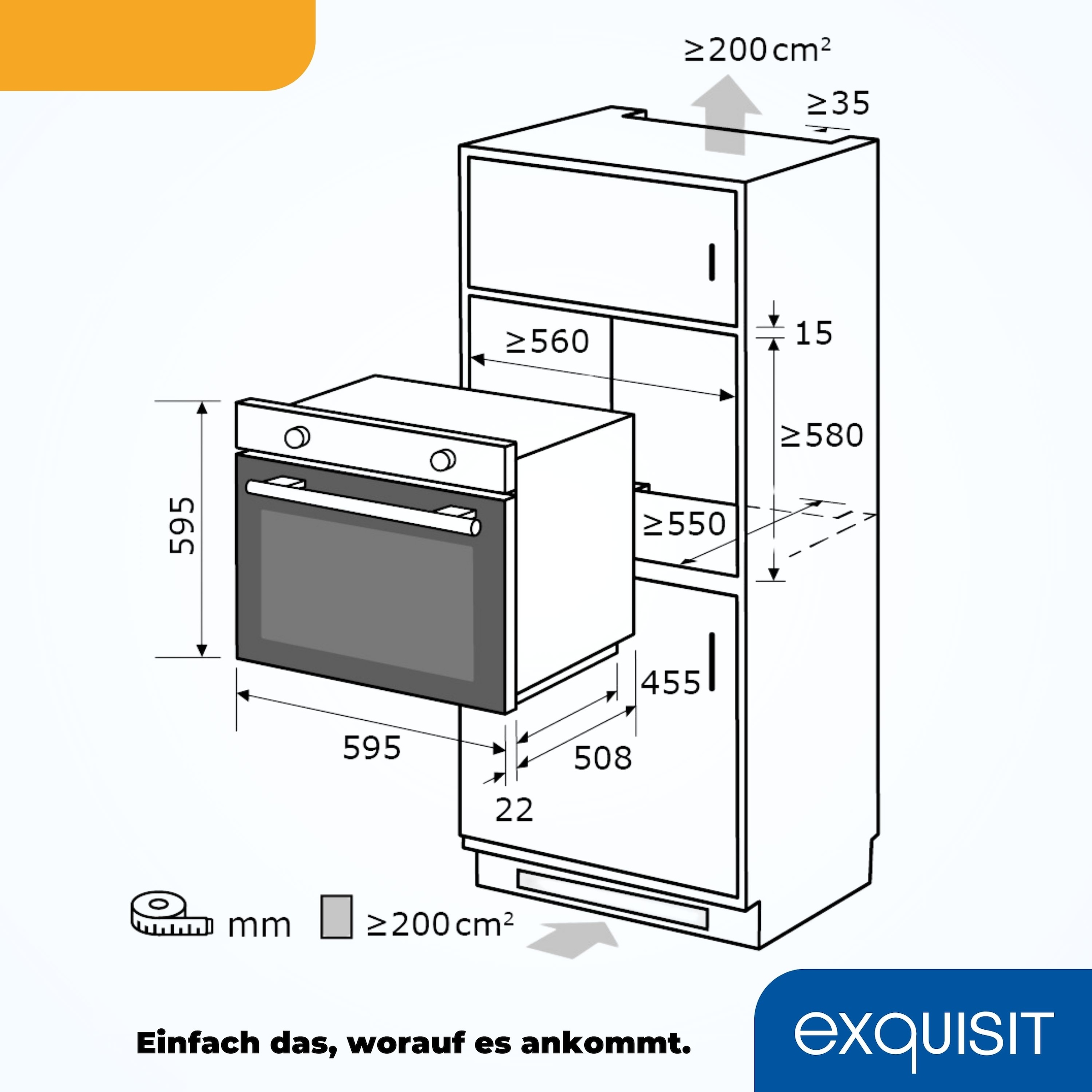exquisit Einbaubackofen  »EBE255-020 schwarz«