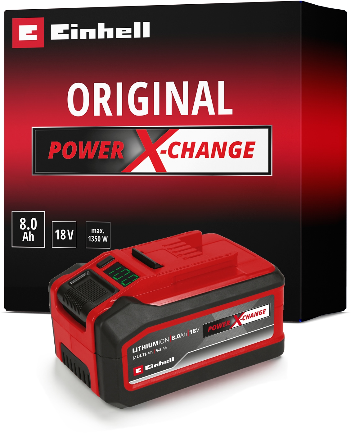 Einhell Akku »»Power X-Change Multi-Ah PXC Plus««, 18 V, umschaltbar: 5 und 8 Ah