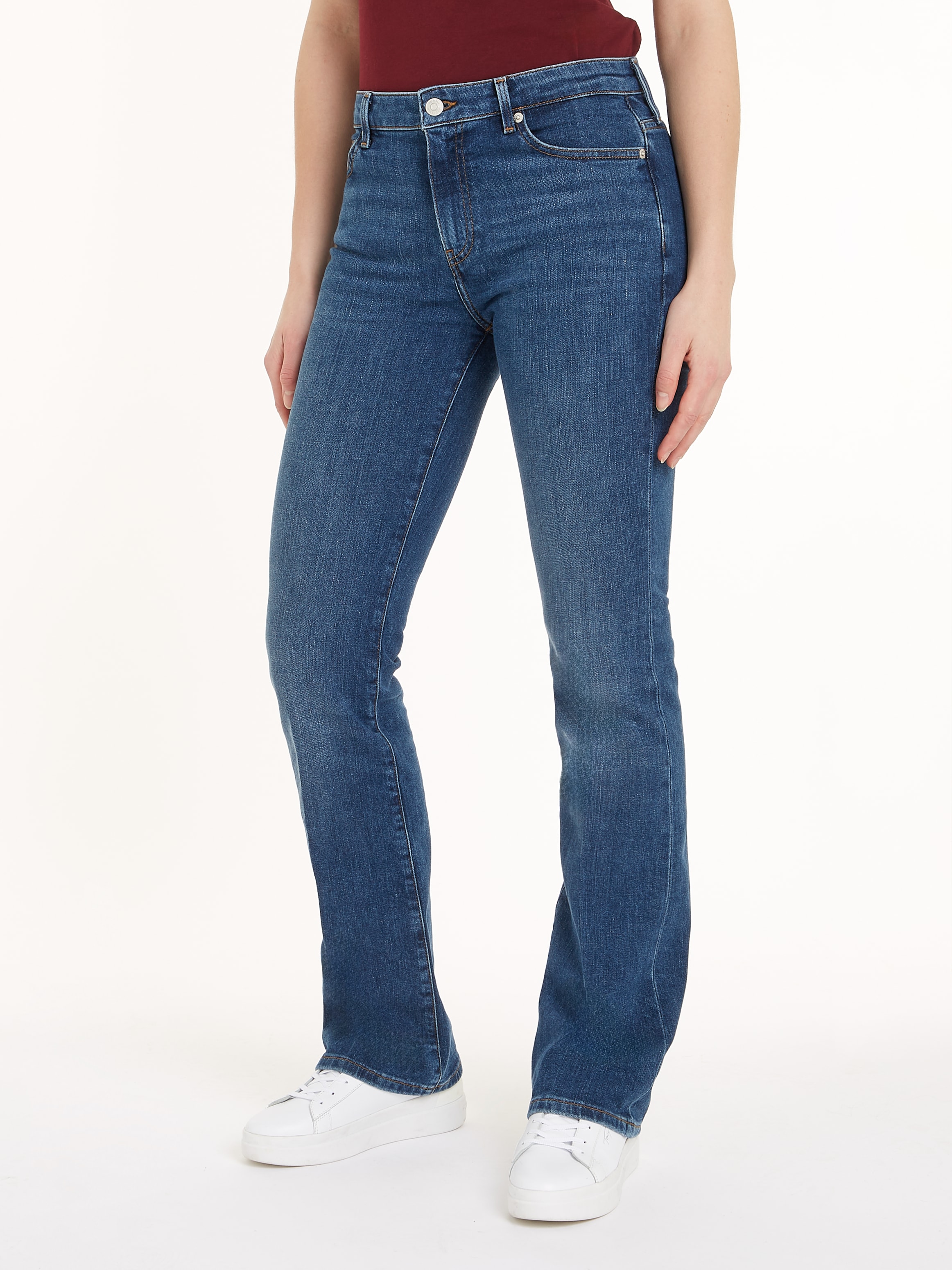 Tommy Hilfiger Bootcut-Jeans "BOOTCUT RW CLER", mit Tommy Hilfiger Logo-Bad günstig online kaufen