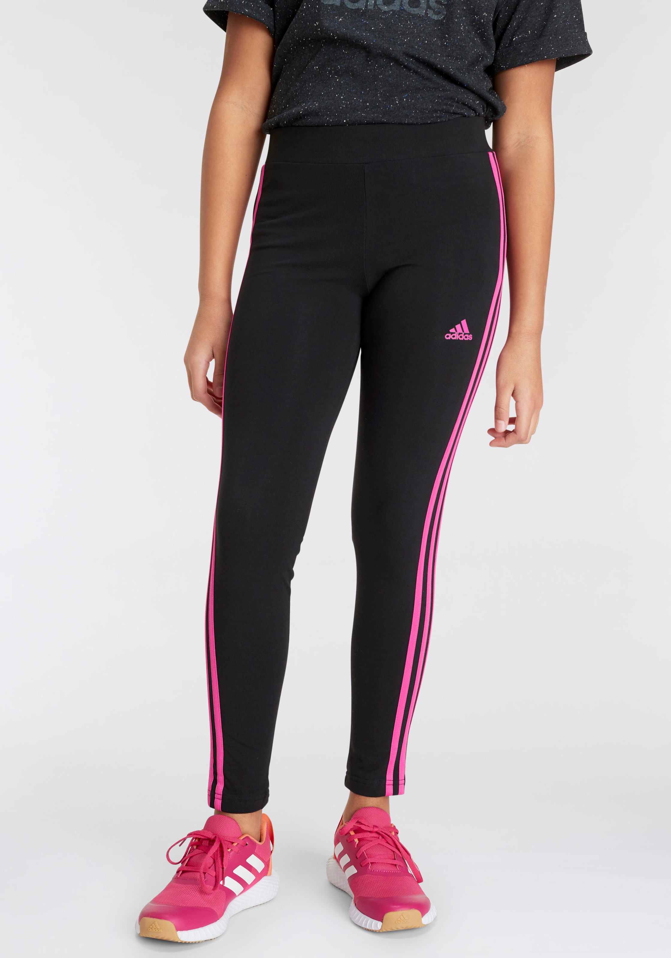 adidas Sportswear Leggings »ESSENTIALS 3-STREIFEN COTTON«, (1 tlg.)  bestellen | BAUR | Trainingshosen