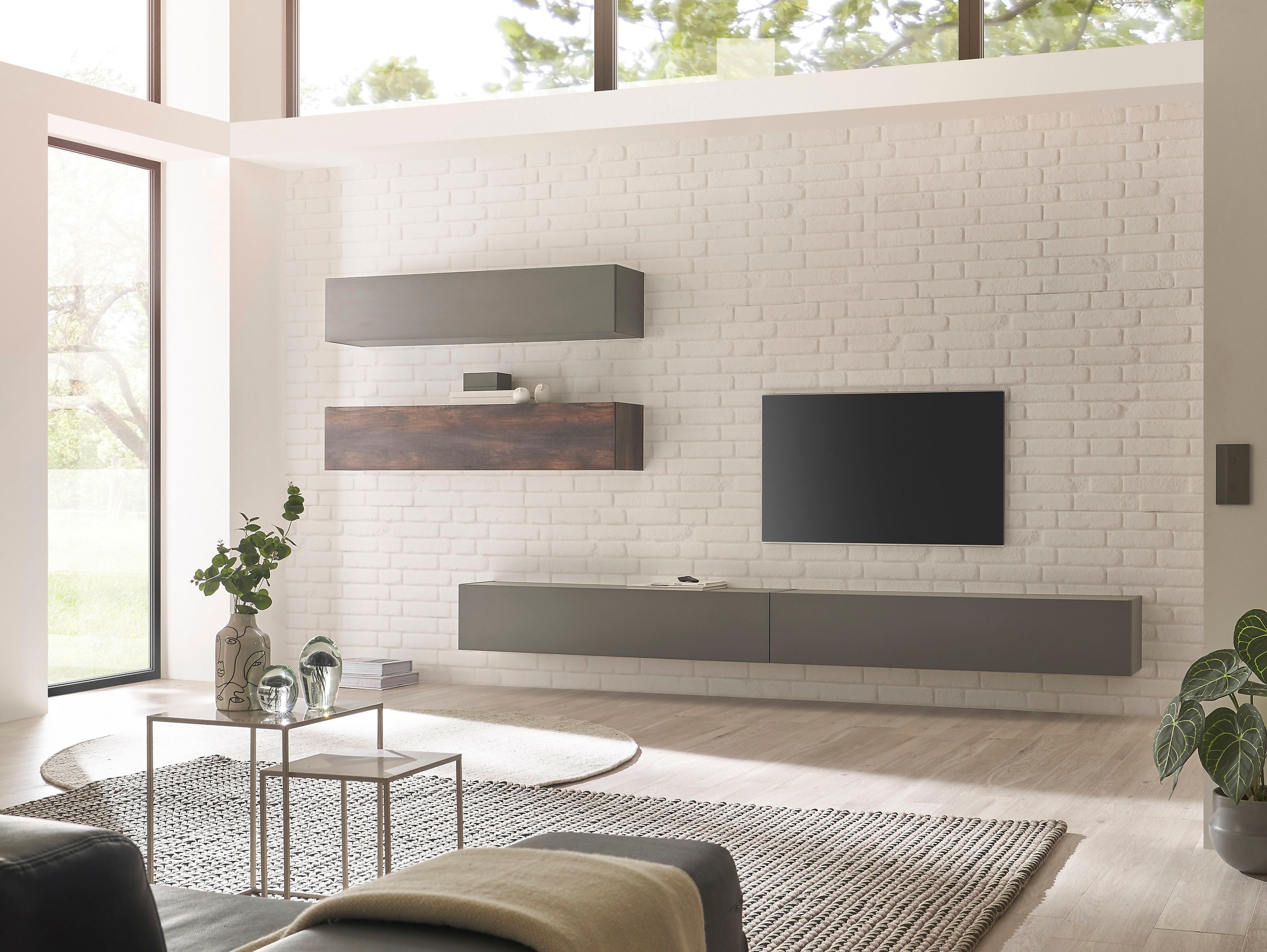 INOSIGN Wohnwand »LARGO«, (Set, 4 St.), Klappen mit Push to open-Funktion