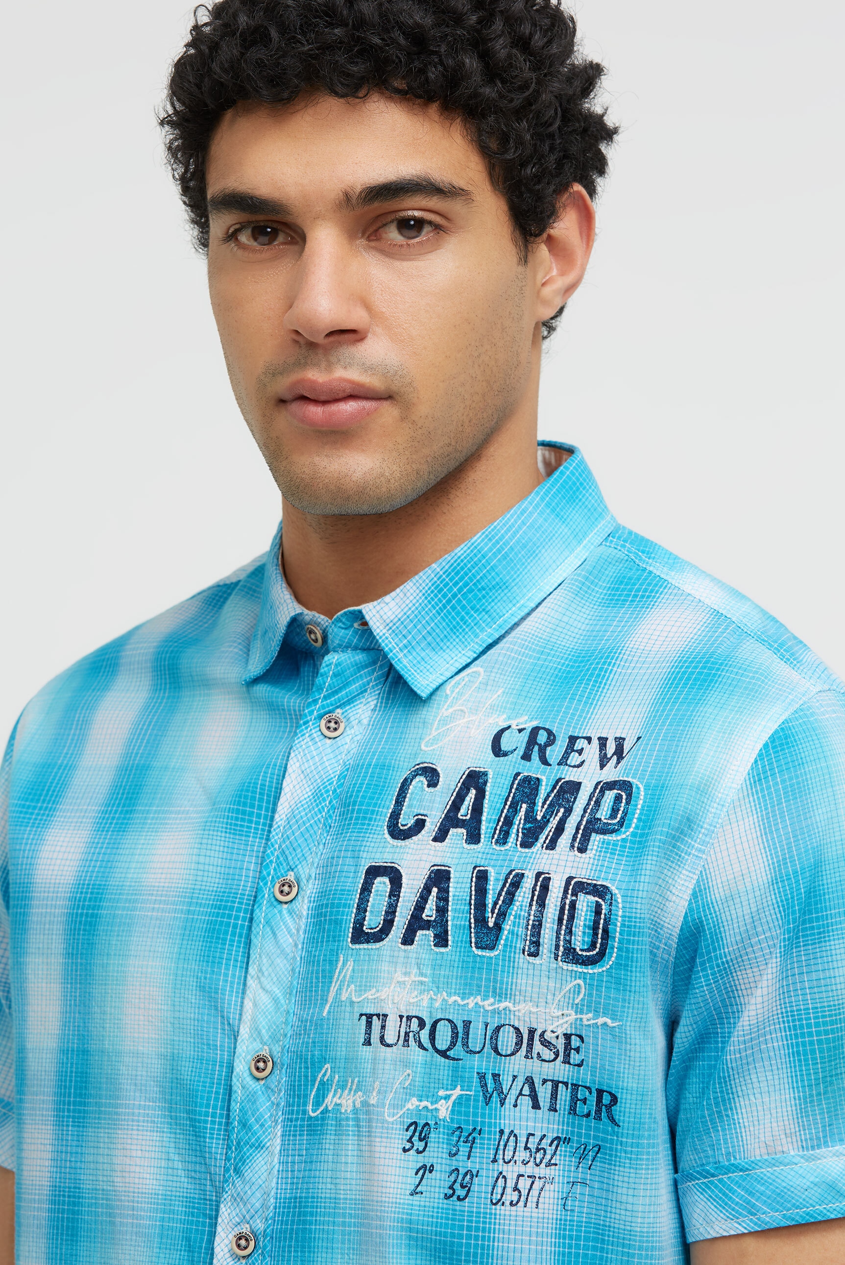 CAMP DAVID Kurzarmhemd aus Baumwolle