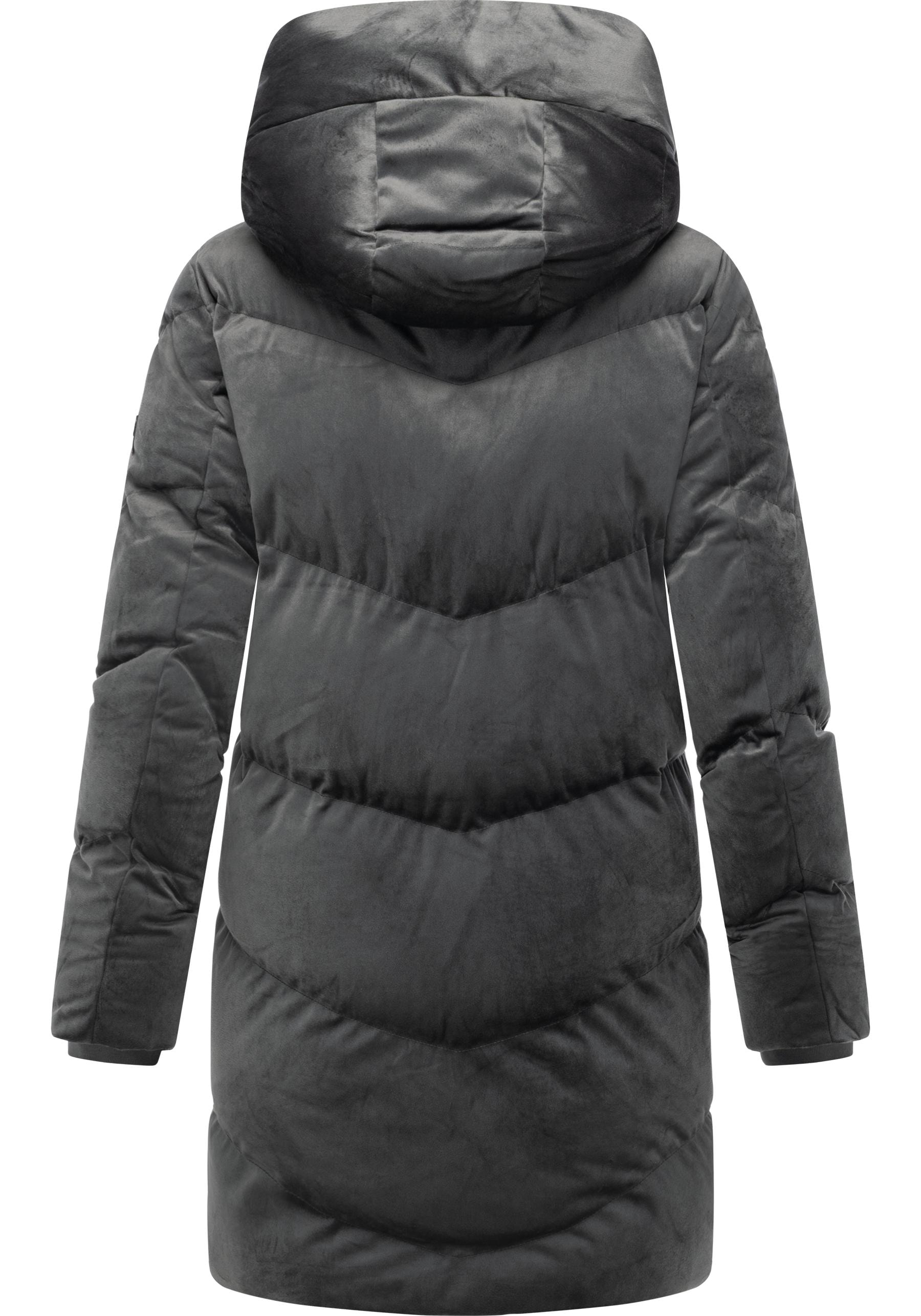 Ragwear Kurzmantel »Avelin Velvet YOUMODO«, Gesteppter Wintermantel aus kuscheligem Samt-Material