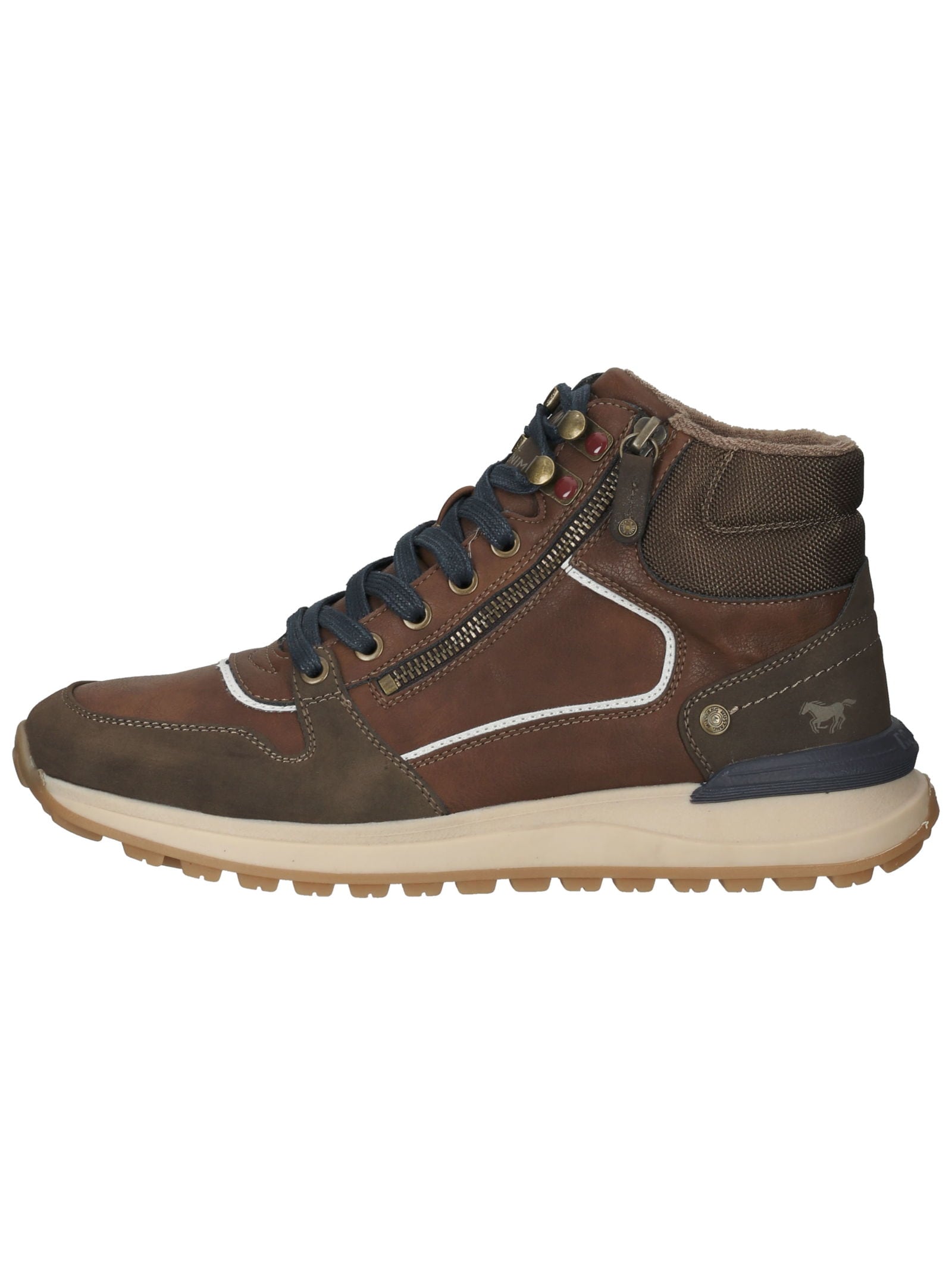 Mustang Shoes Schnürstiefelette »Mustang Shoes Stiefelette Lederimitat/Textil«