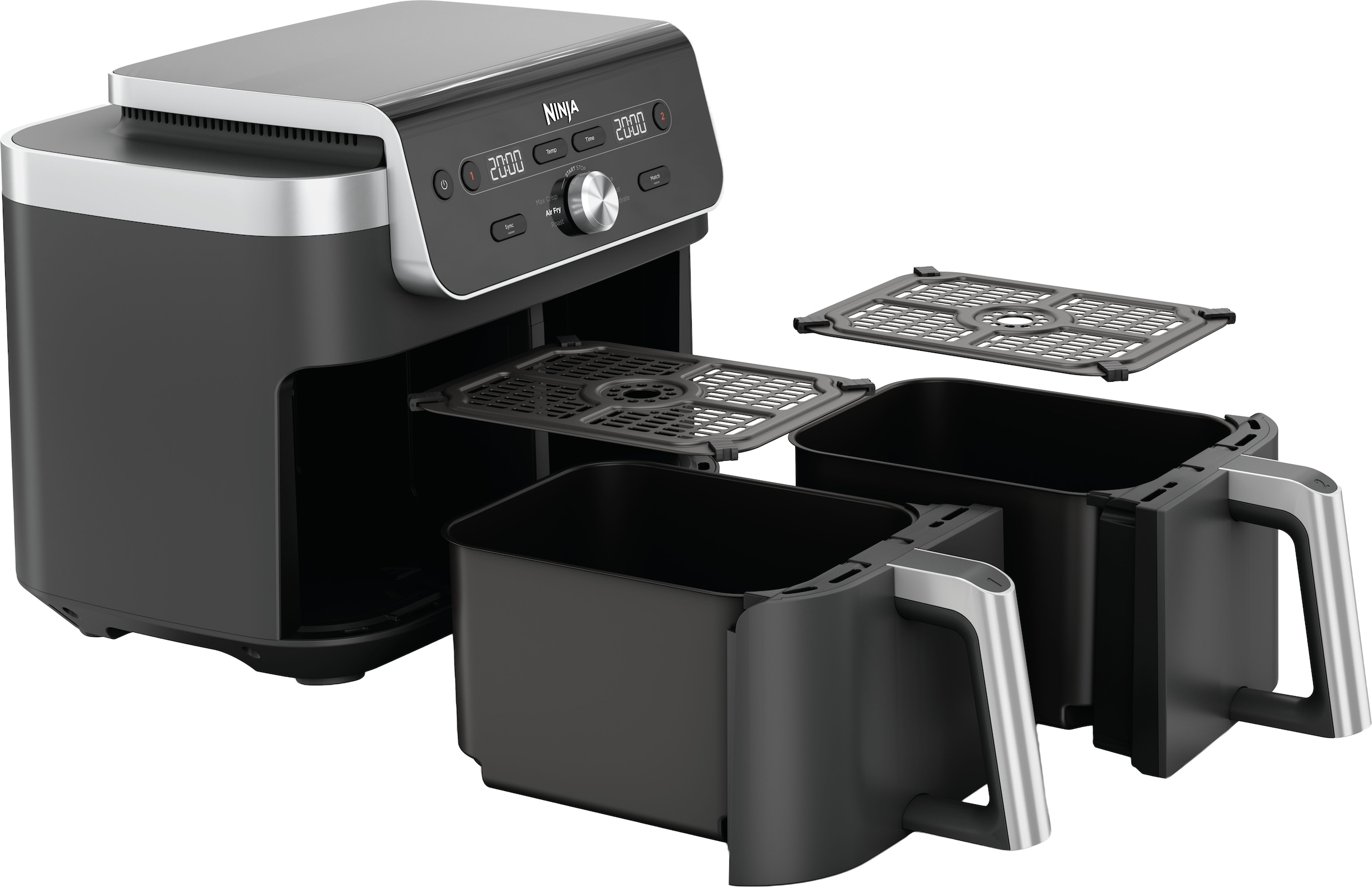 NINJA Heißluftfritteuse 2470 W mit 9,5 l Fassungsvermögen
