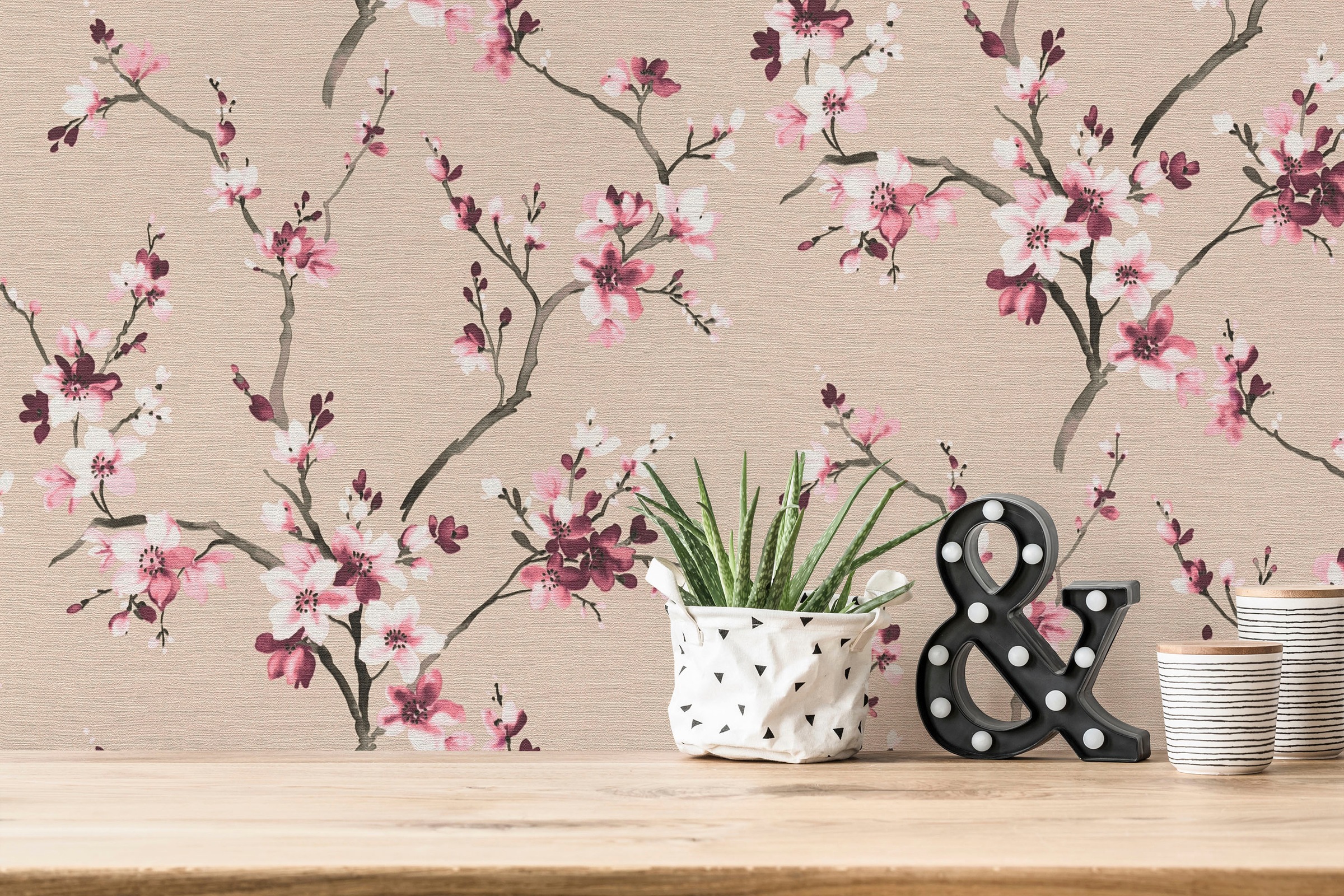 »Desert kaufen geblümt-floral-natürlich, Tapete Vliestapete Blumenoptik Lodge«, BAUR living | walls