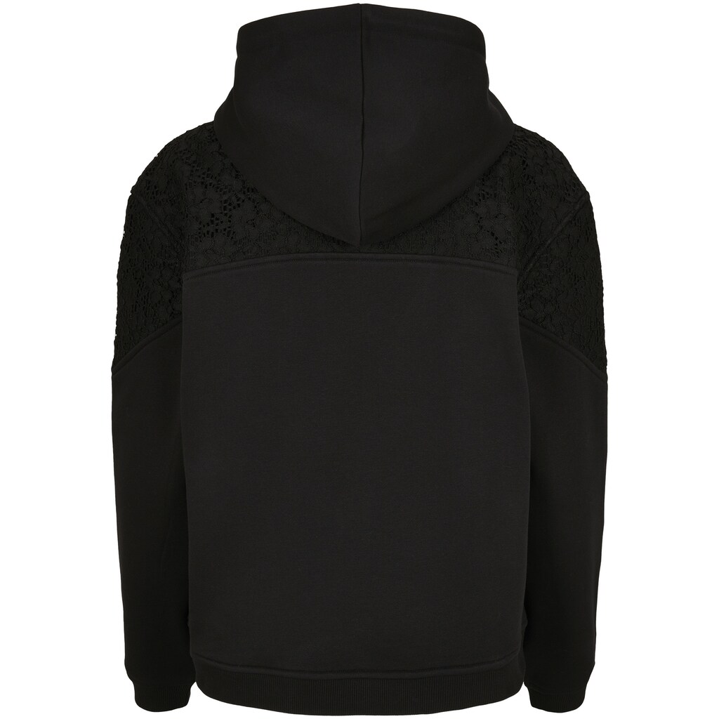 URBAN CLASSICS Kapuzenpullover »Urban Classics Damen Ladies Lace Inset Hoody«, (1 tlg.)