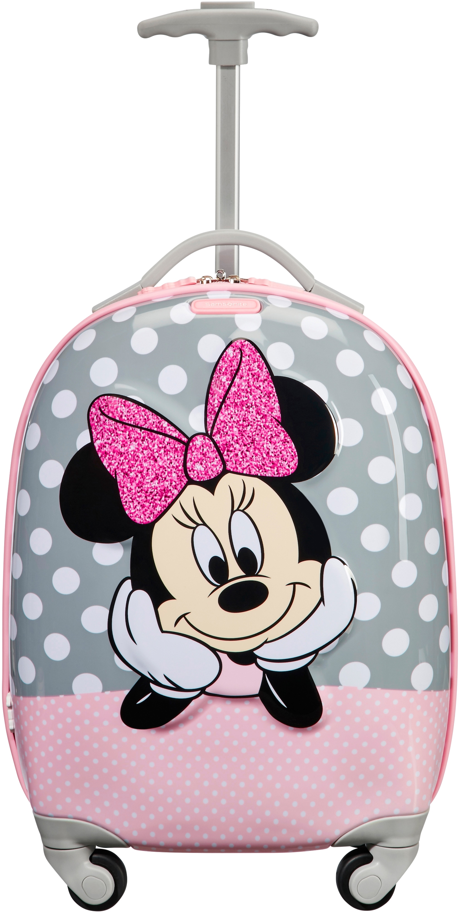 Samsonite Kinderkoffer "Disney Ultimate 2.0, 46 cm, Minnie Glitter", 4 St. Rollen, Kinder Reisegepäck Handgepäck-Koffer