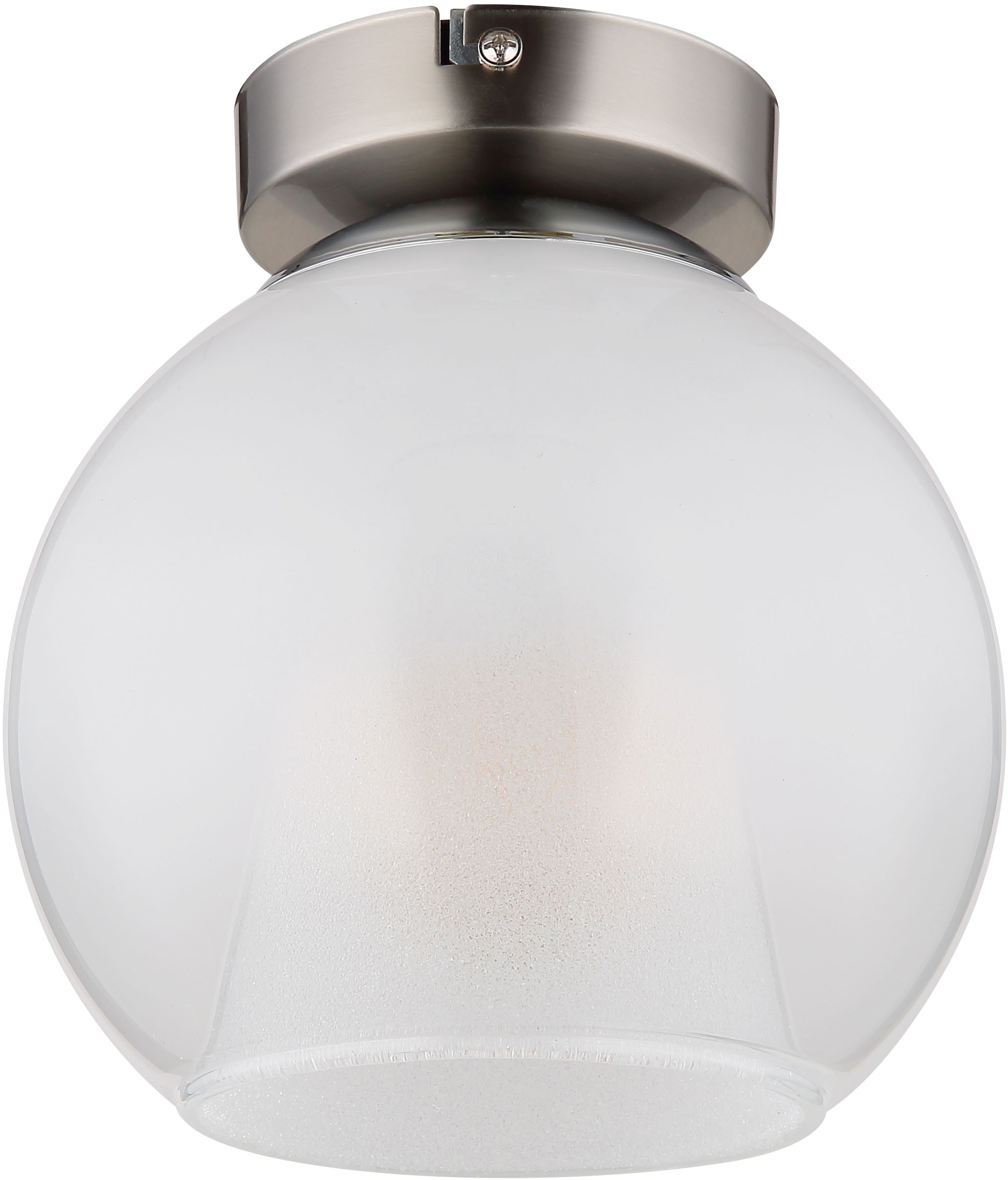 GLOBO LIGHTING Deckenleuchte »BARRY«, Leuchtmittel E27 | ohne Leuchtmittel, Deckenlampe/Metall/Glaskugel opal/Glaskristalle/ø: 180mm