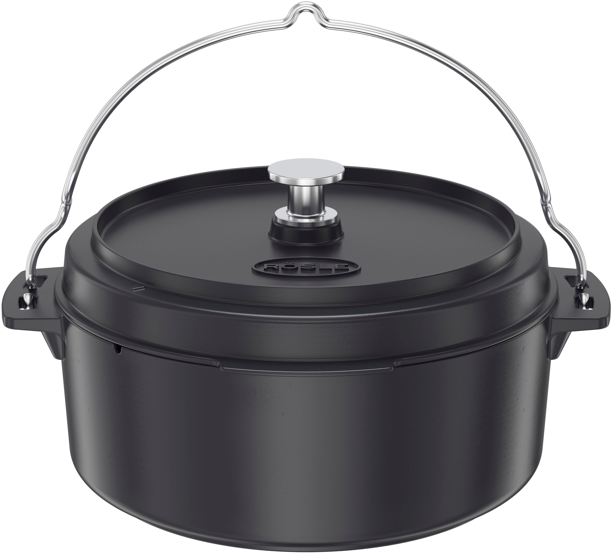 RÖSLE Grilltopf "Dutch-Oven Vario", Edelstahl 18/10-Gusseisen, Ø 35 cm, 8,5 l