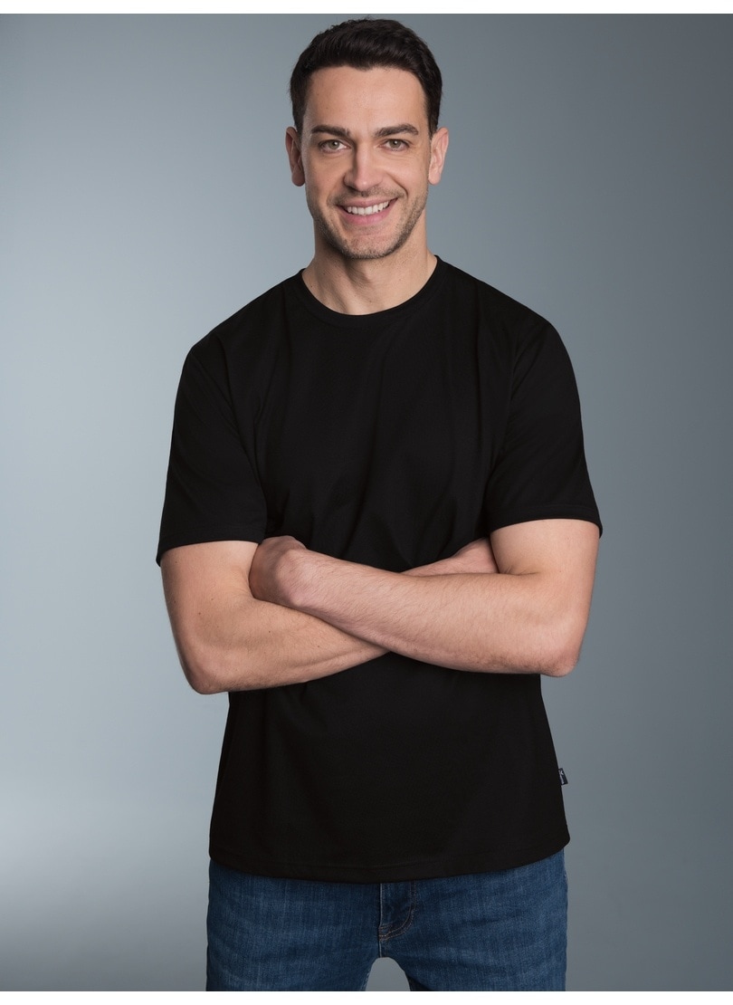 Trigema T-Shirt "TRIGEMA T-Shirt DELUXE Baumwolle" 1 Stk. günstig online kaufen