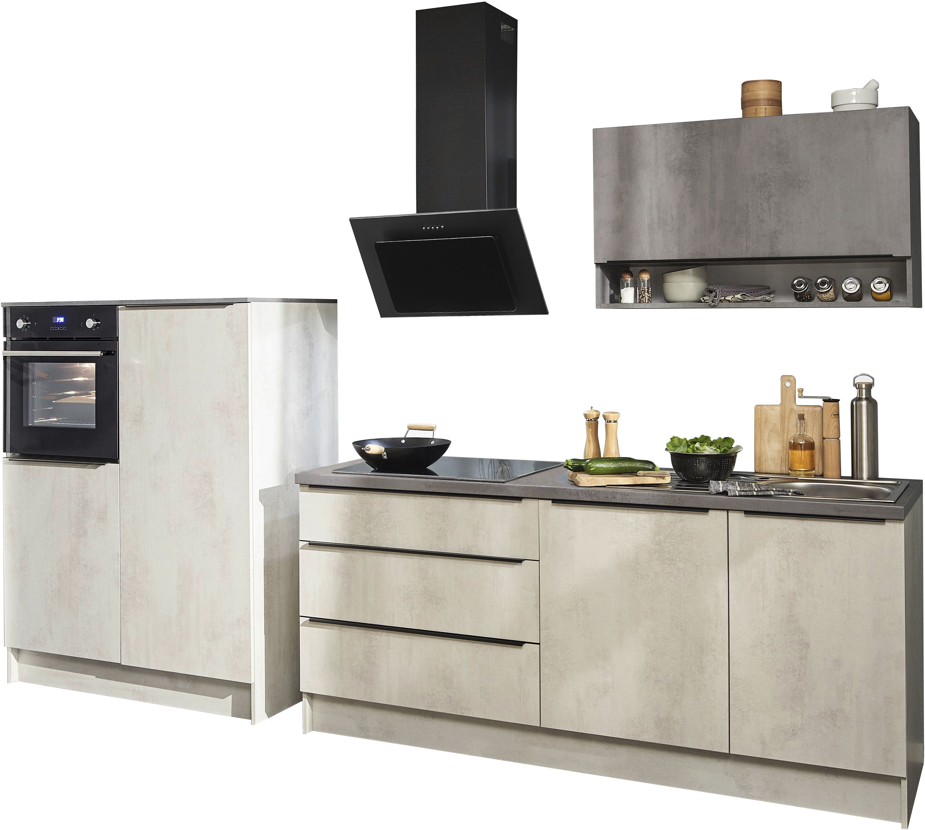 Thumbnail - BASIC by Balculina Küchenzeile "Boston" Breite 200 + 123 cm, wahlweise mit E-Geräten