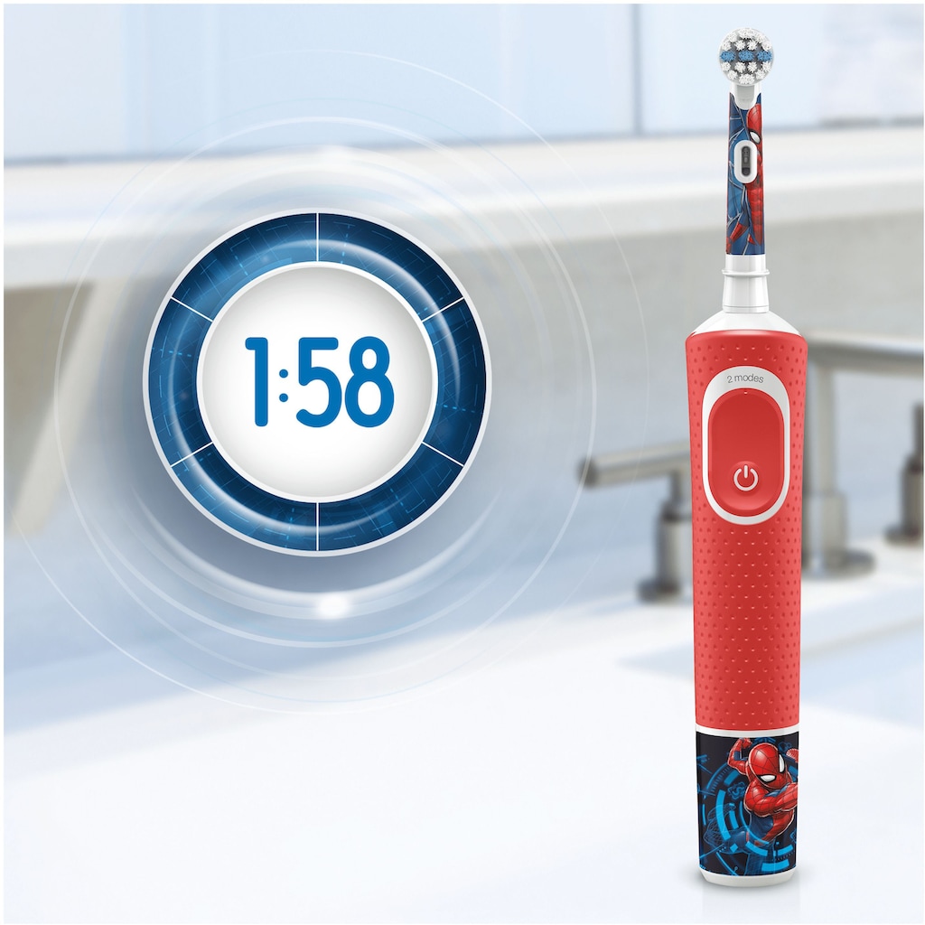 Oral-B Elektrische Kinderzahnbürste »Kids Spiderman«, 1 St. Aufsteckbürsten