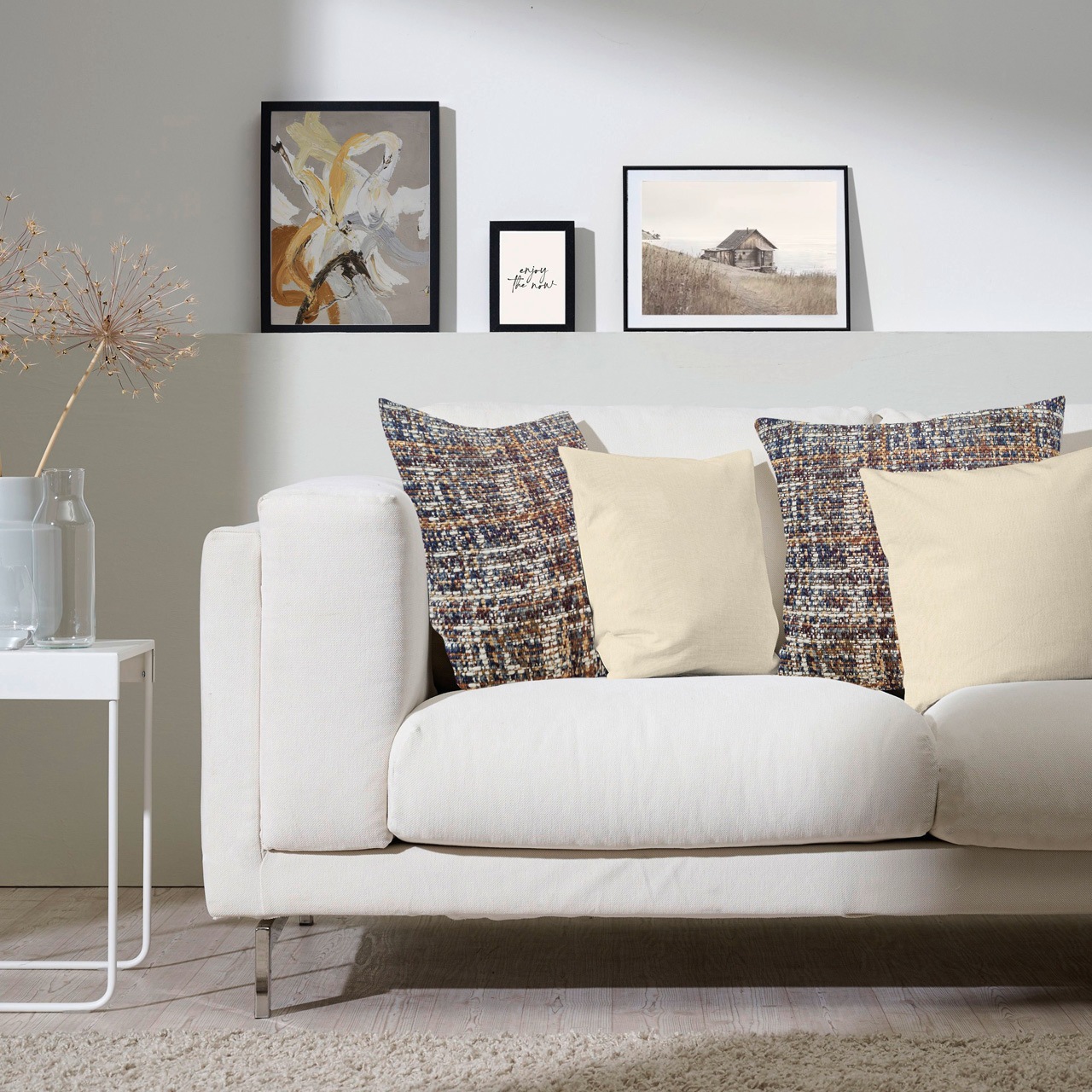 APELT Kissenhülle "Chalet" Rückseite Strukturuni / Wendekissen günstig online kaufen