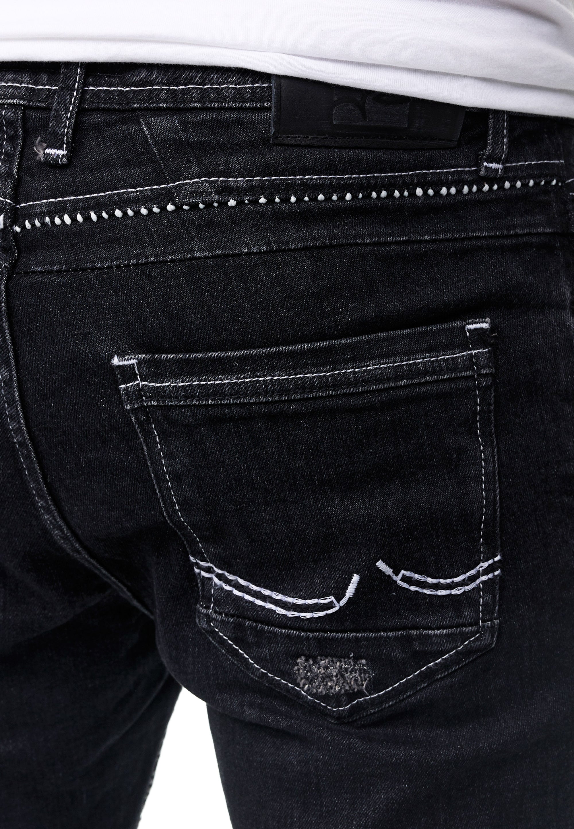 Rusty Neal Slim-fit-Jeans »MISATO«, im modischen Used-Look