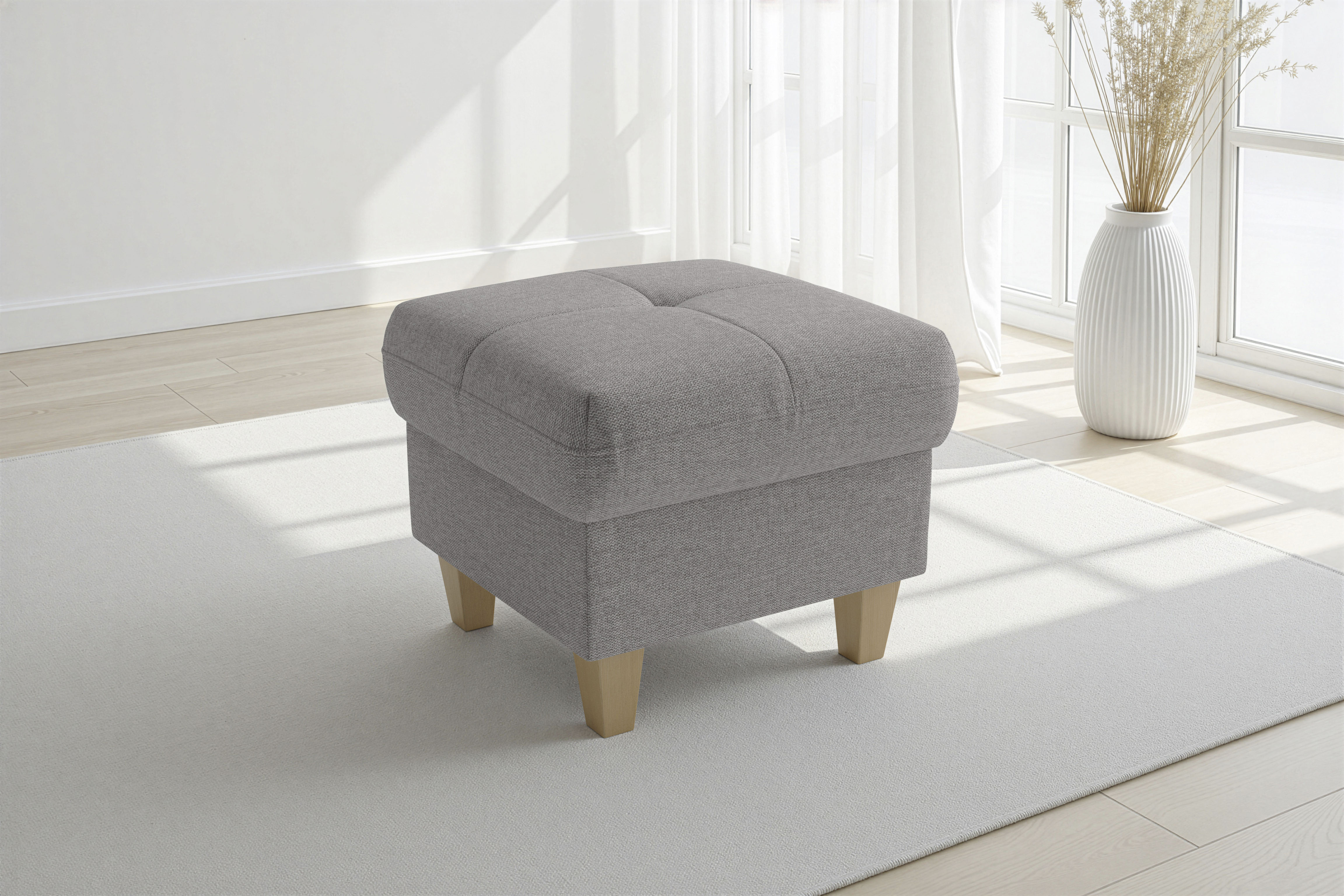 sit&more Polsterhocker "Pamela, B: 58 cm" 1 Stk. tlg. verschiedene Farben und Stoffe, bis 120 kg belastbar