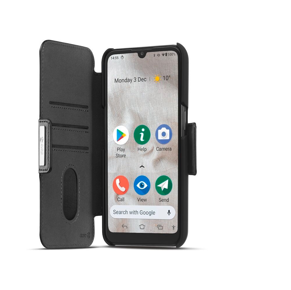 Doro Smartphone »8100 Plus inkl. Tischladestation und Wallet Case«, Grau, 15,4 cm/6,08 Zoll, 32 GB Speicherplatz, 13 MP Kamera