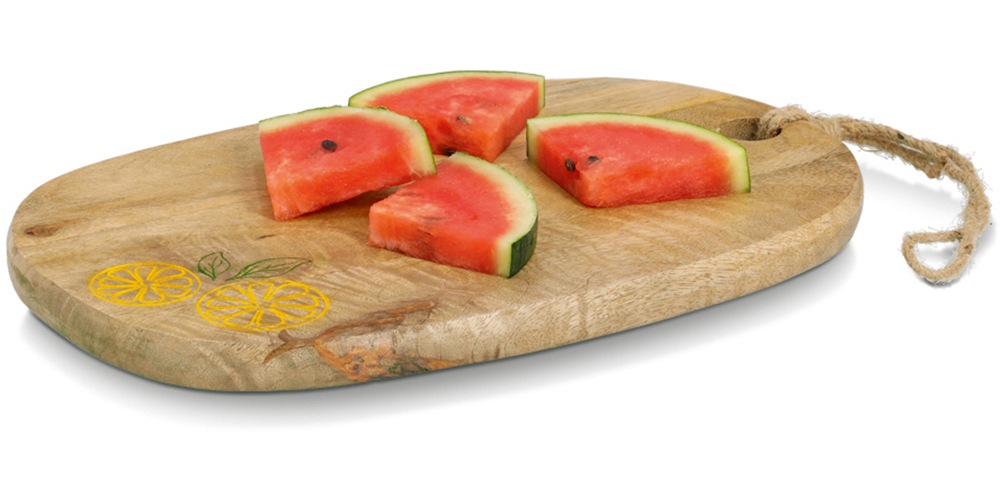 Zeller Present Servierbrett "Schneide-/Servierbrett "Lemon", Mangoholz" Zit günstig online kaufen