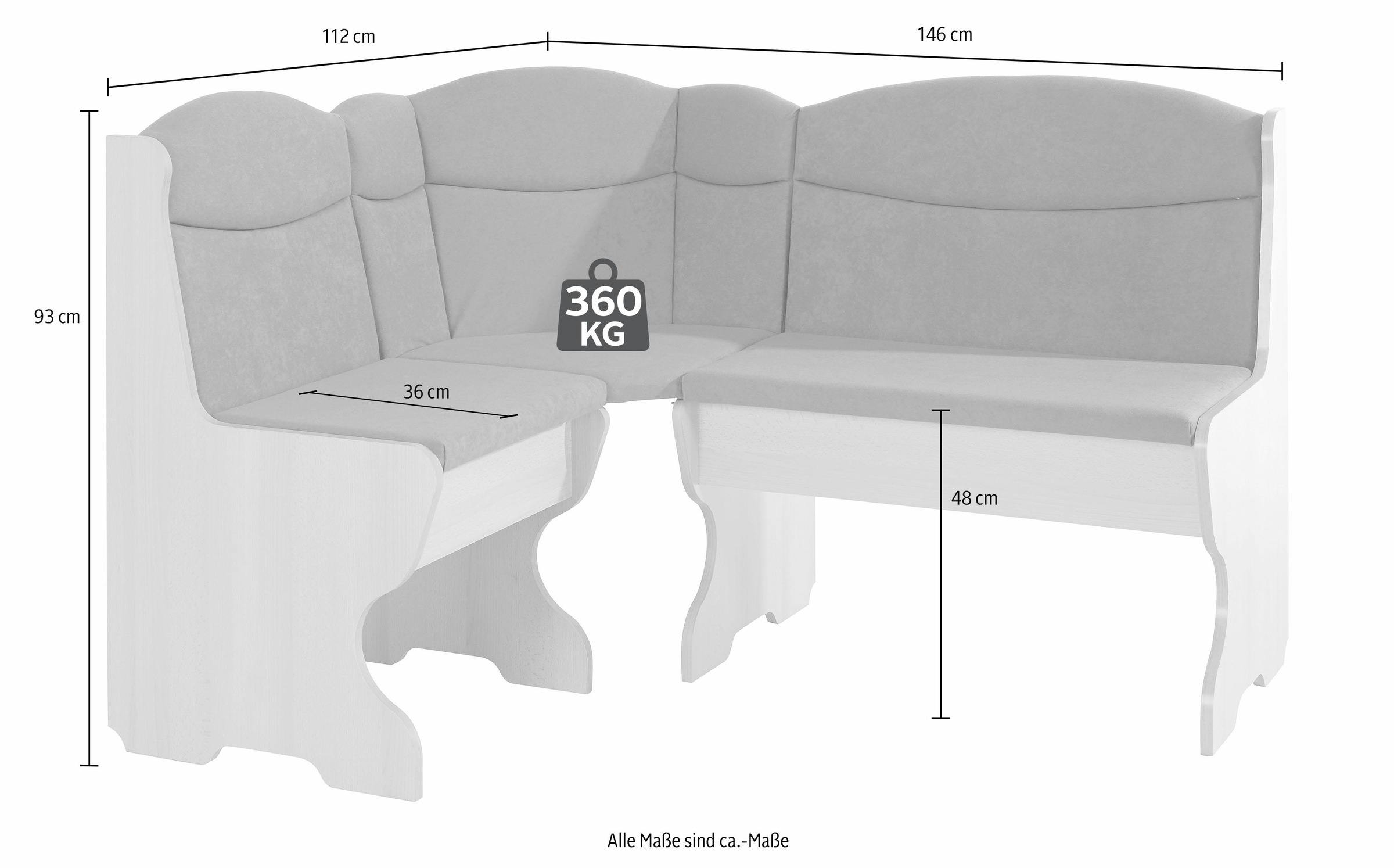 INOSIGN Eckbankgruppe »Apollon 2«, (Set, 4 tlg.)
