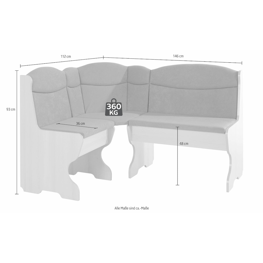 INOSIGN Eckbankgruppe »Apollon 2«, (Set, 4 tlg.)