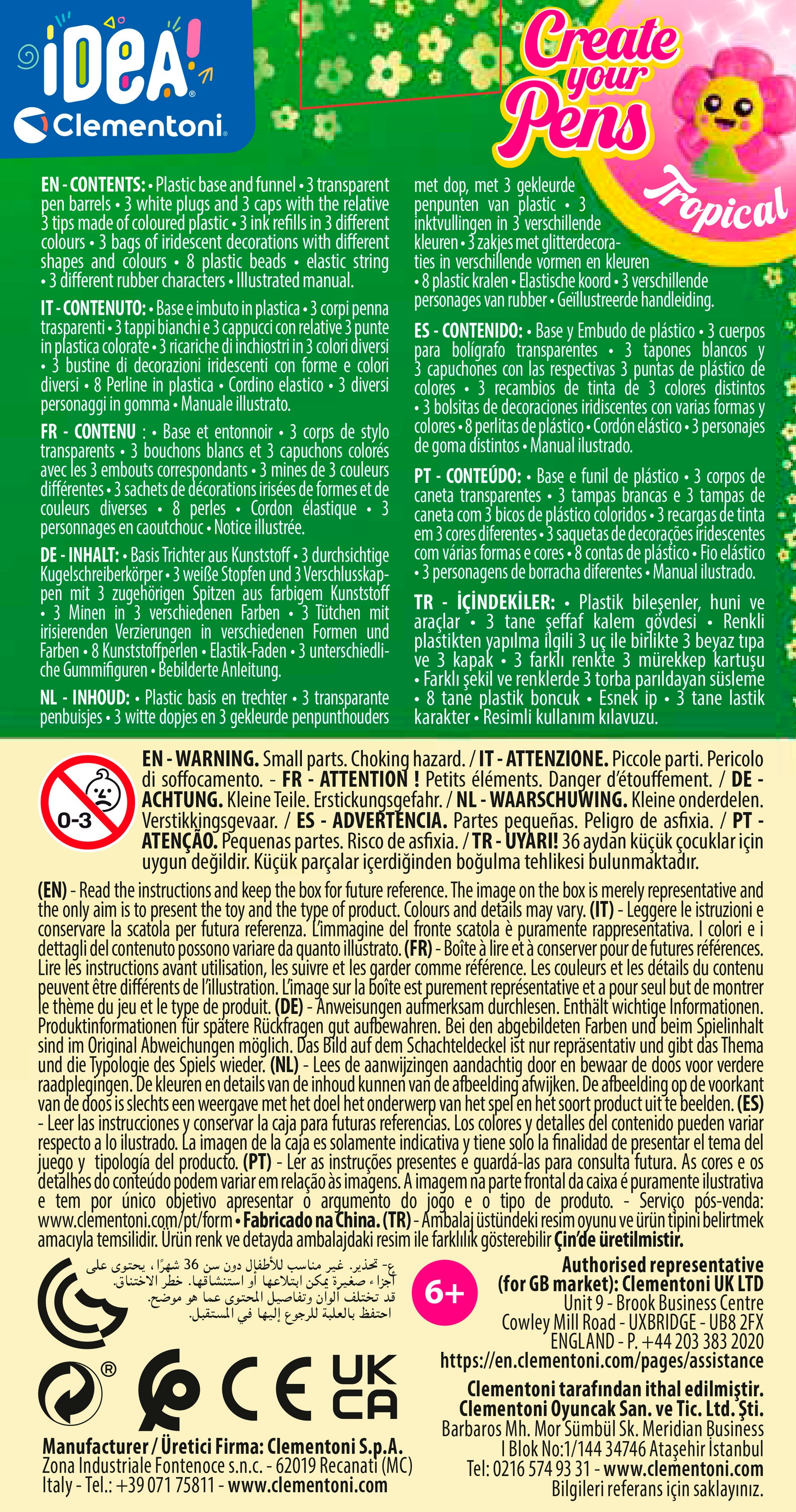Clementoni® Kreativset »Idea, Deine Stift-Kreationen - Tropical«