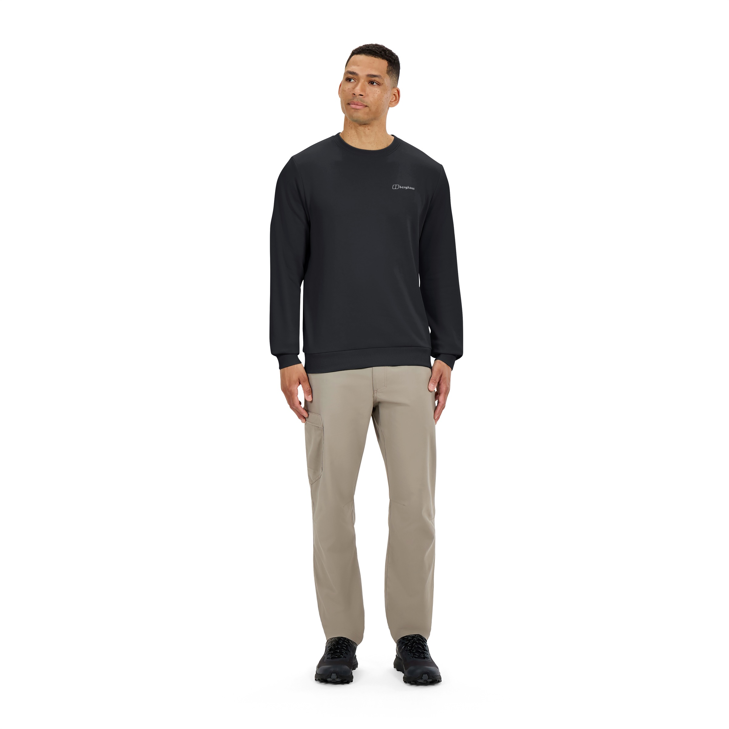 Berghaus Longsleeve »M LOGO CREW LIGHT« superwarme Schicht, sportlicher Stil, Rundhalsausschnitt