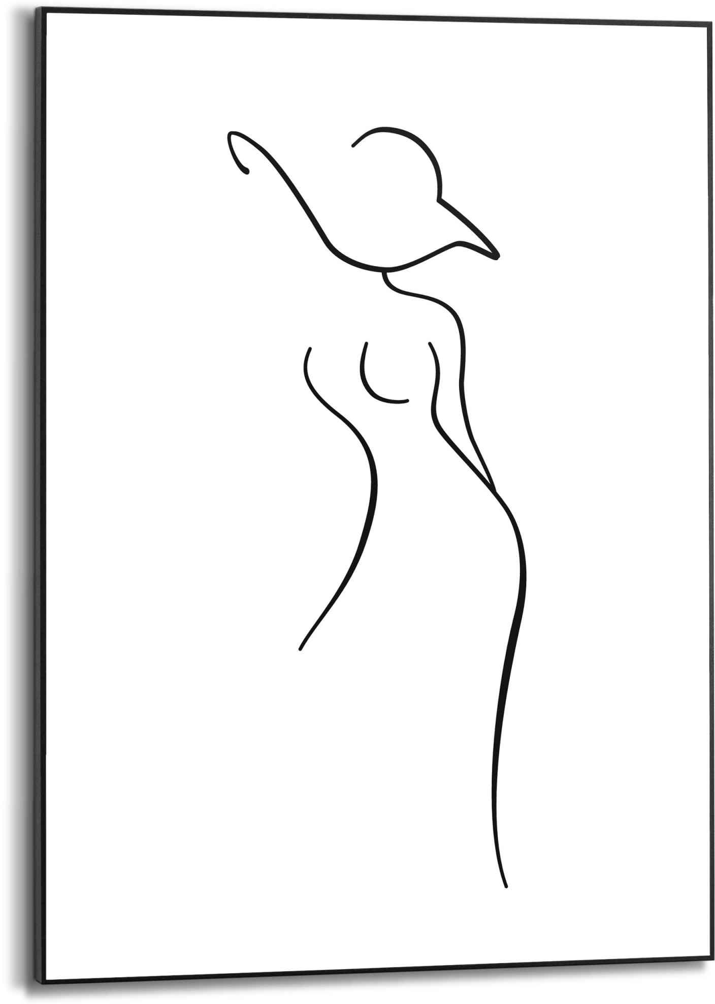 Reinders! Bild »Silhouette Frau - - bestellen Abstrakt - (1 Modern«, | St.) Linienzeichnung BAUR Landschaften