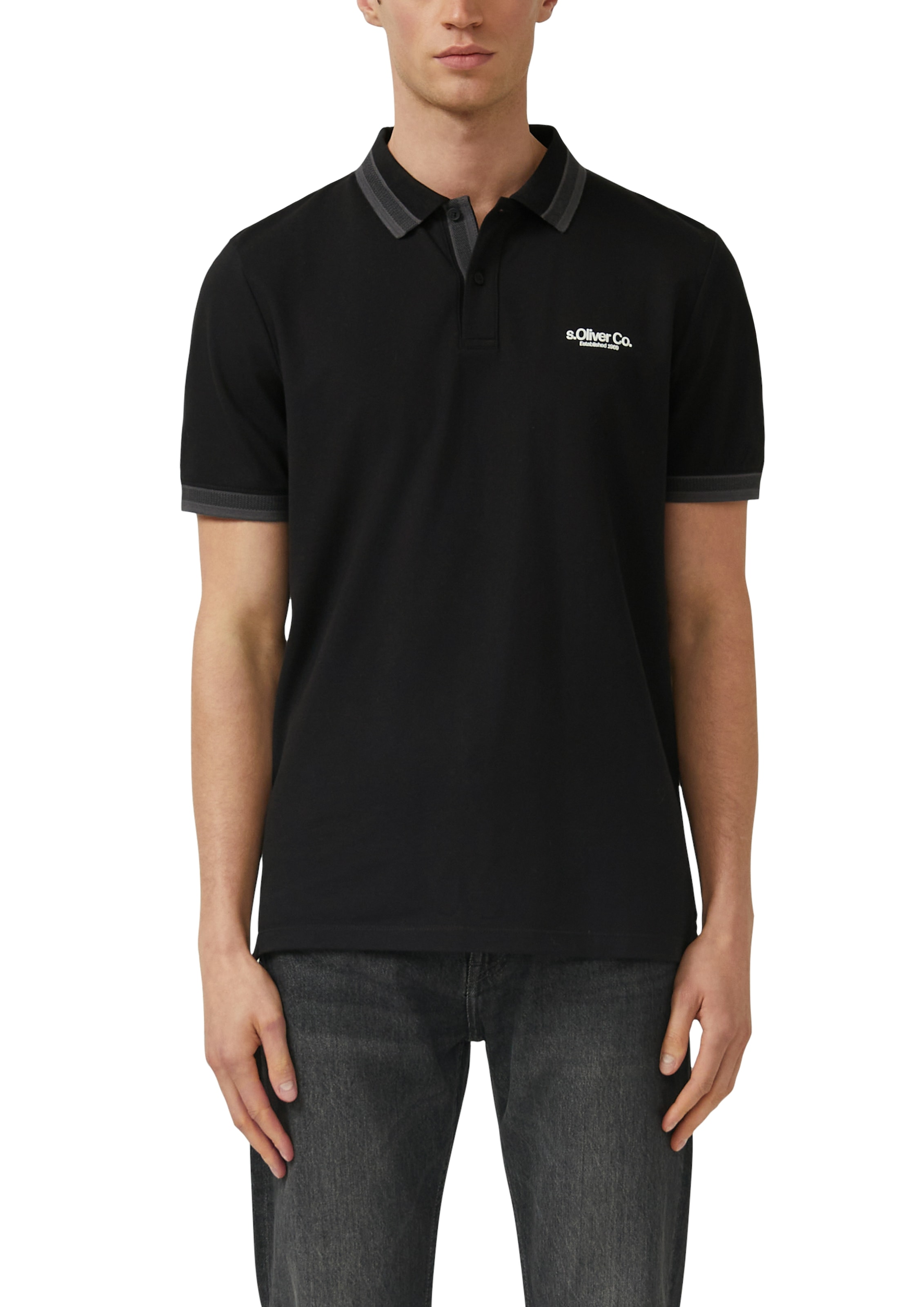 s.Oliver Poloshirt mit Logo Schriftzug günstig online kaufen