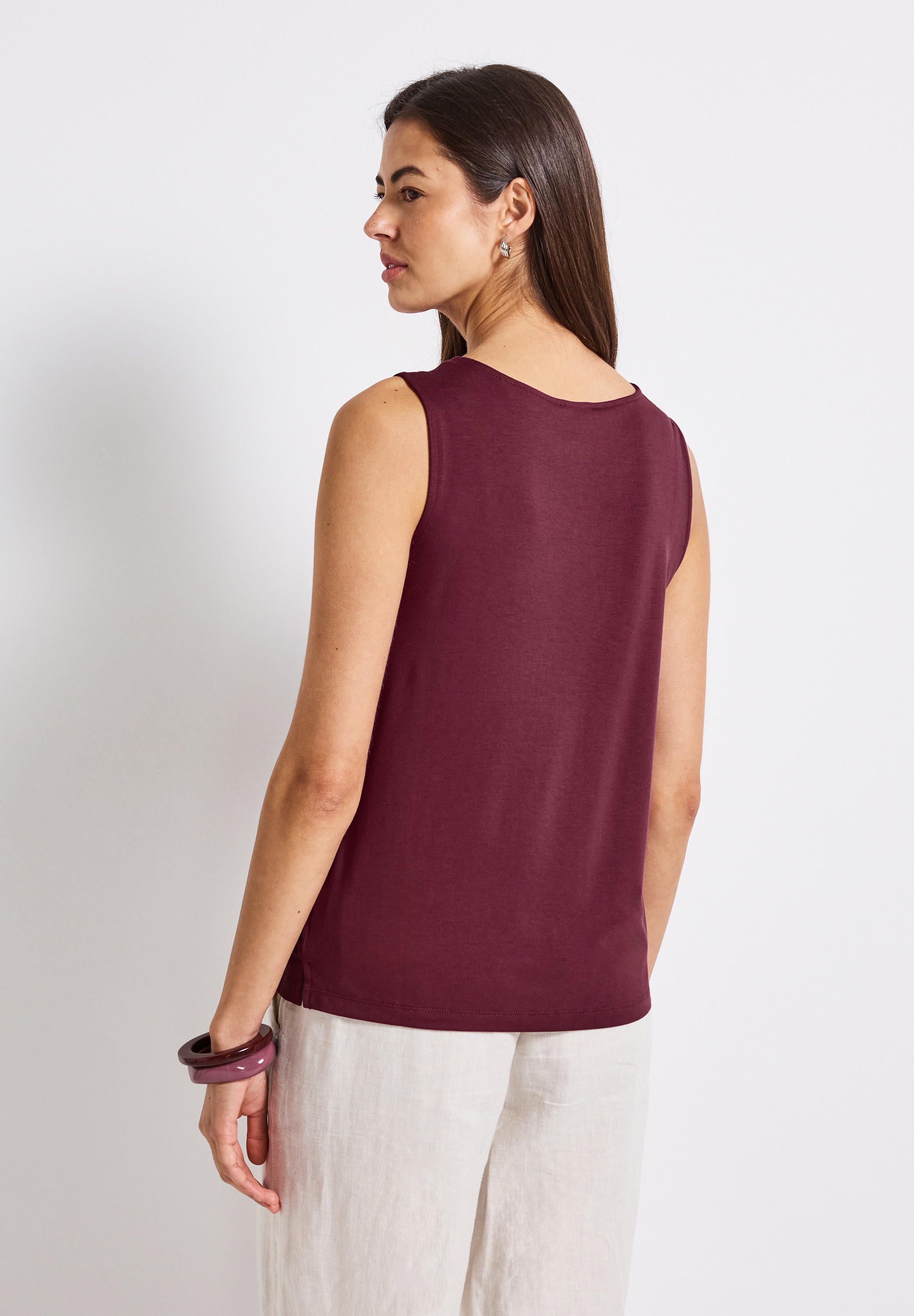 STREET ONE Shirttop, mit Materialmix