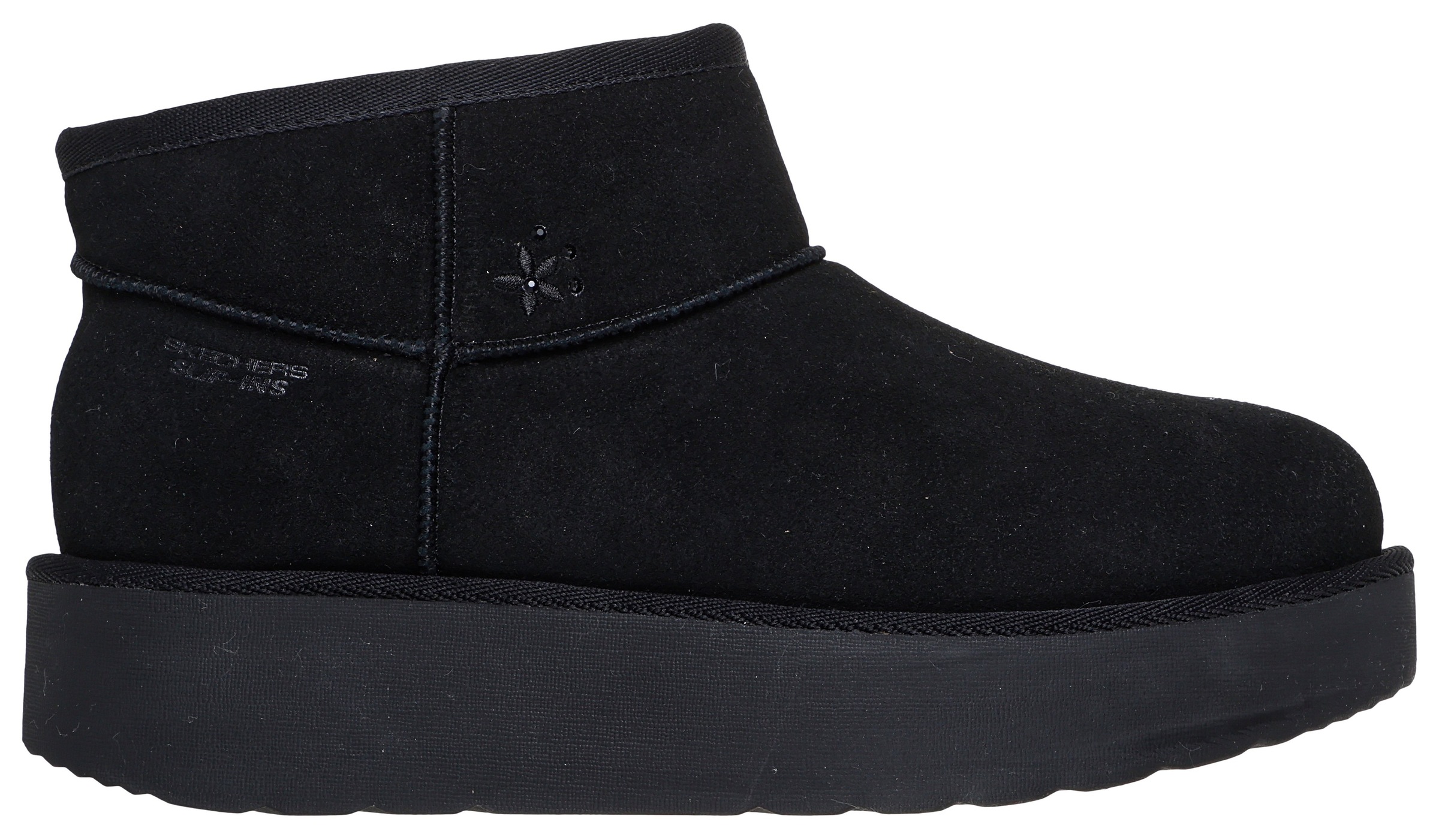Winterboots SKECHERS "KEEP COZY", Damen, Gr. 41, schwarz, uni, Veloursleder, Schuhe Winterboots, Snowboots, Schlupfstiefel mit Plateausohle 3